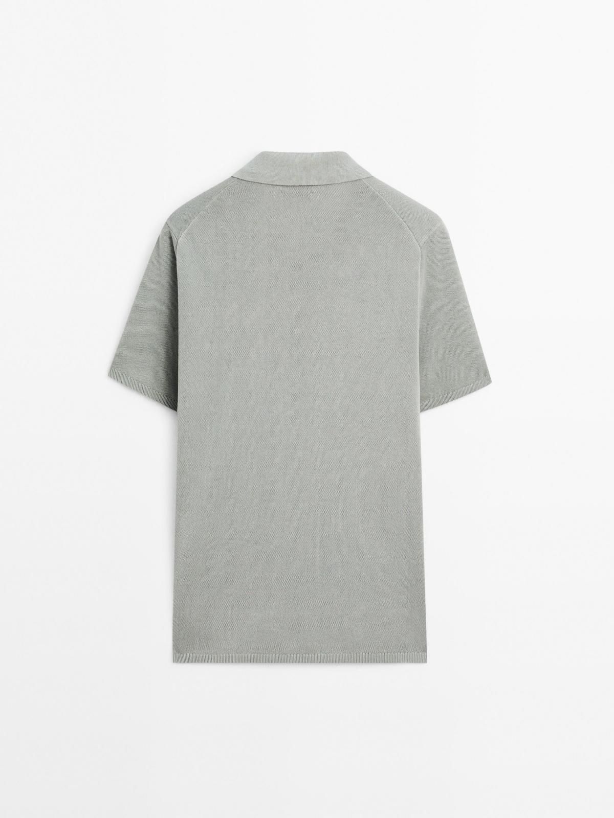 마시모두띠 미니멀 텍스처드 코튼 반팔 폴로셔츠 0931/388 LIGHT BLUE - 상세 이미지 2