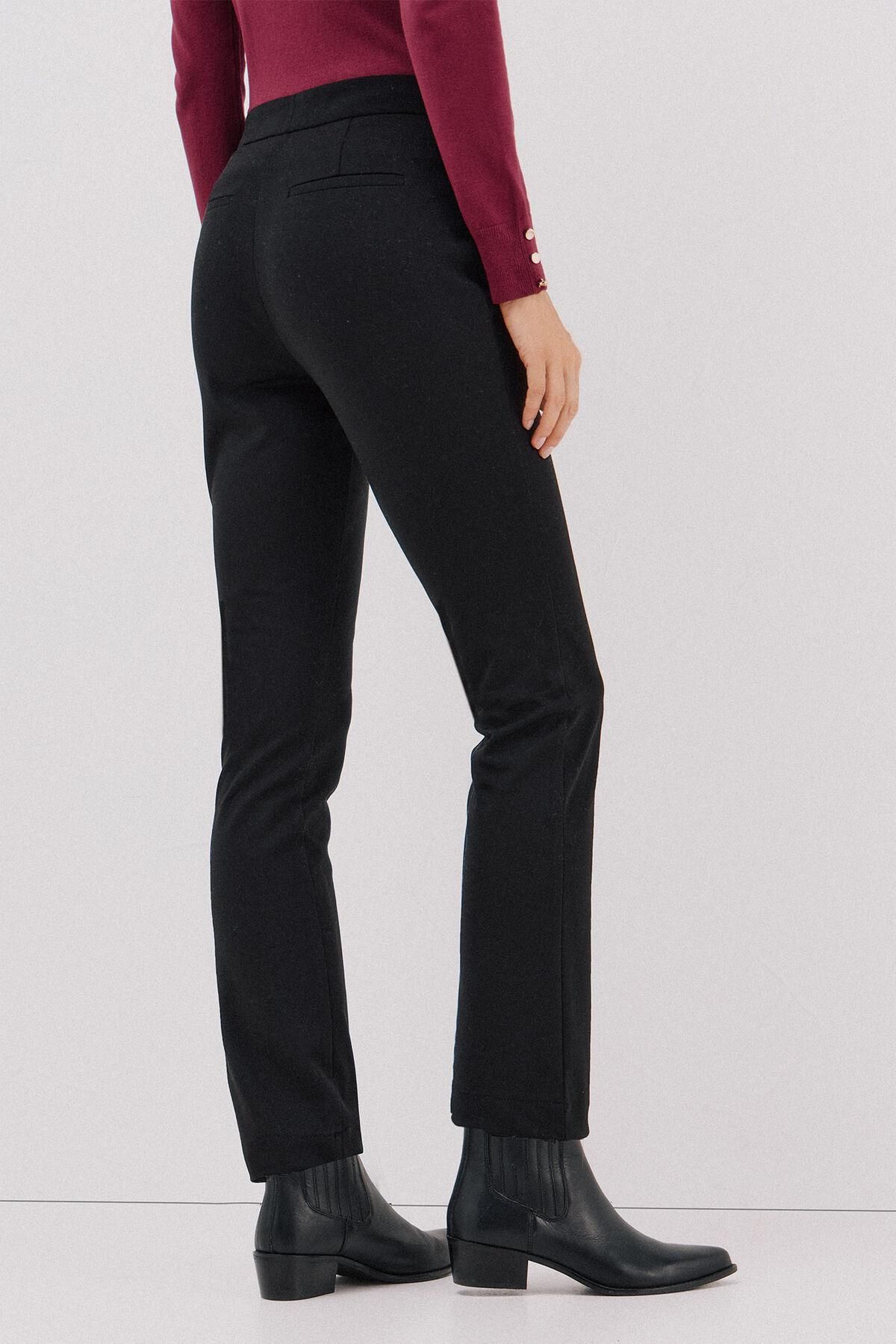 꼬르떼피엘 테니트 스트레이트 버튼 여성 팬츠 8722326 NEGRO - 상세 이미지 4