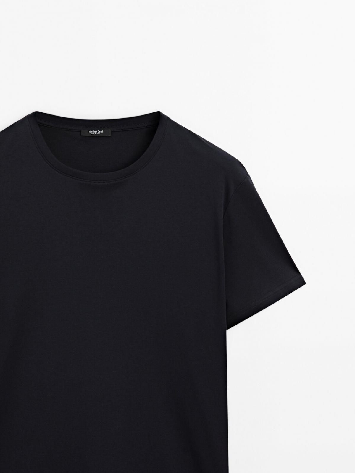 마시모두띠 프리미엄 머서라이즈드 코튼 반팔 티셔츠 1422/208 NAVY BLUE - 상세 이미지 2
