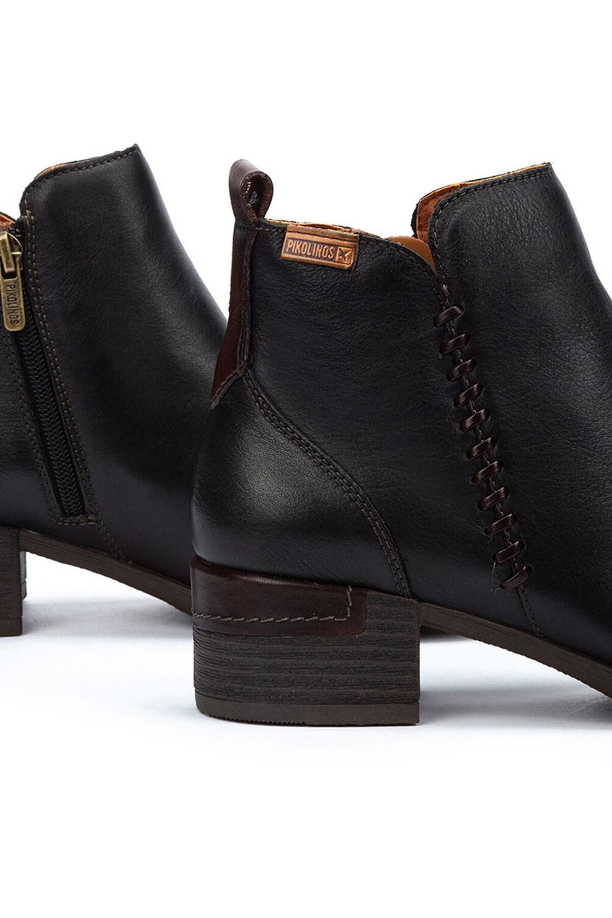 피콜리노스 프리미엄 레더 힐 앵클부츠 블랙 베이직 9960869 NEGRO - 상세 이미지 4
