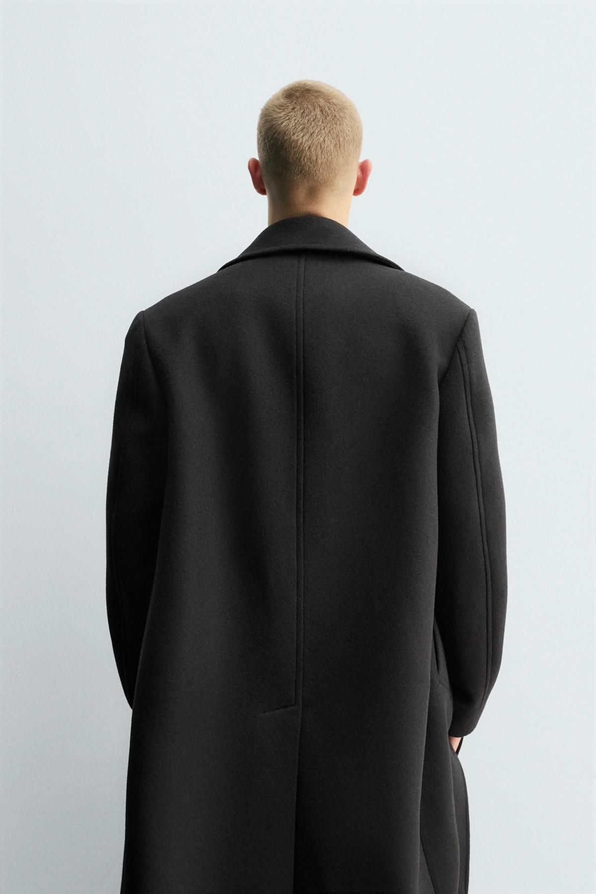 자라 클래식 더블브레스트 울 더블코트 6798/041 BLACK - 상세 이미지 4