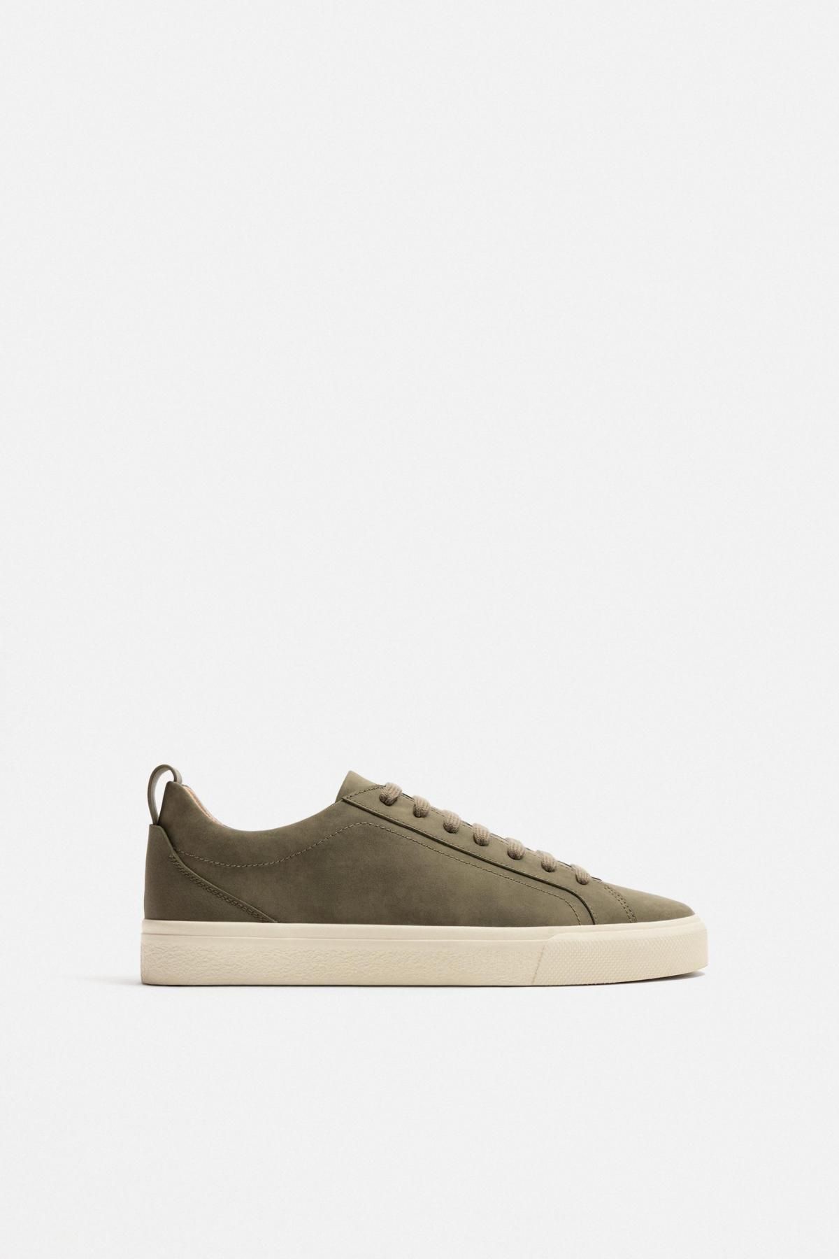자라 미니멀 베이직 로우탑 스니커즈 2203/620 KHAKI GREEN - 상품 이미지