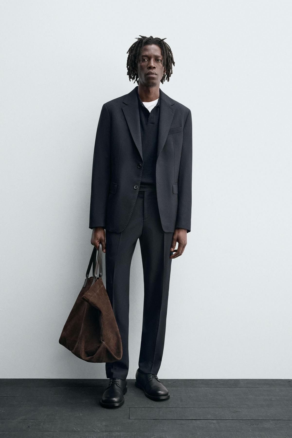 자라 테일러드 울 클래식 정장 팬츠 6574/381 NAVY BLUE - 상세 이미지 2