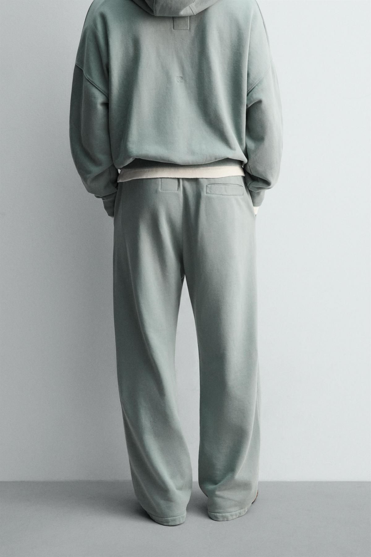 자라 테크니컬 와이드핏 조거 팬츠 0722/329 TURQUOISE - 상세 이미지 4