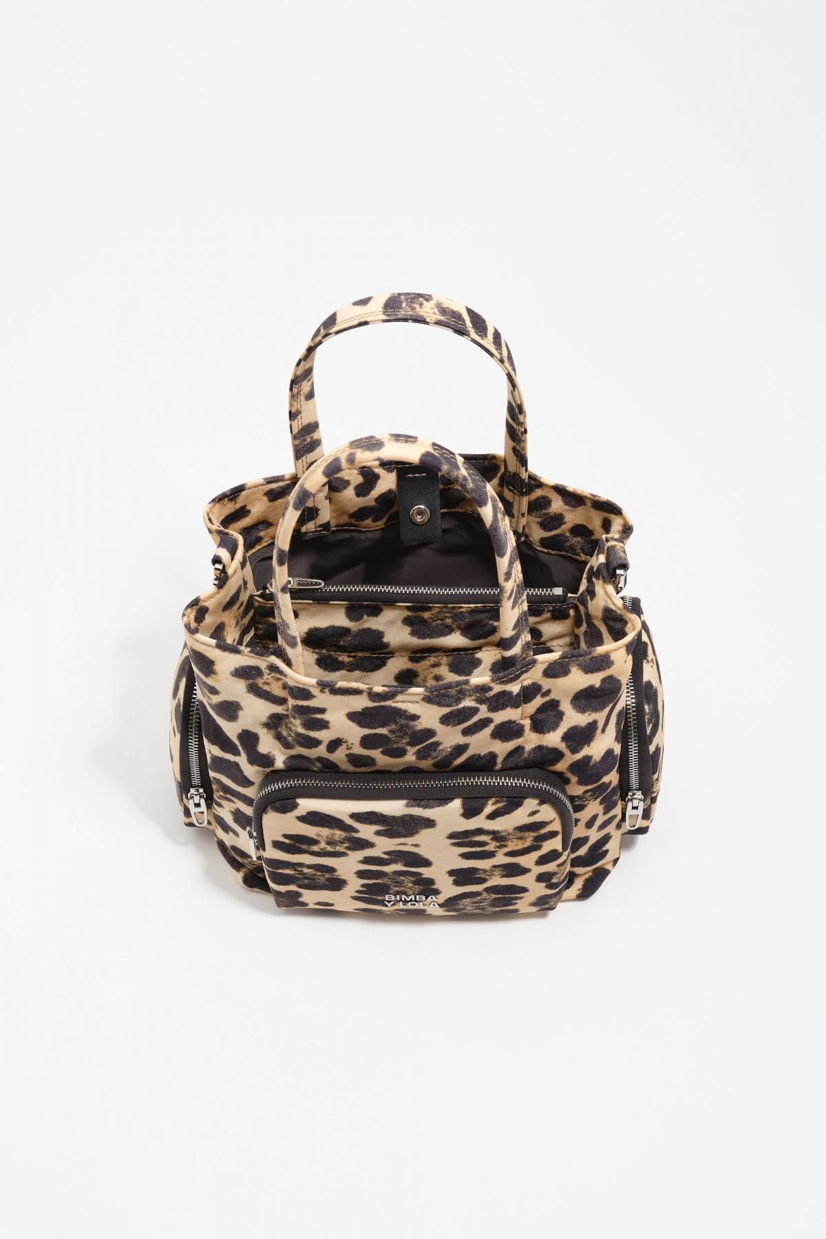 빔바이롤라 레오파드 패턴 나일론 소프트 포켓 크로스백 252BBKJ5P.10351 LEOPARD NATURAL - 상세 이미지 3