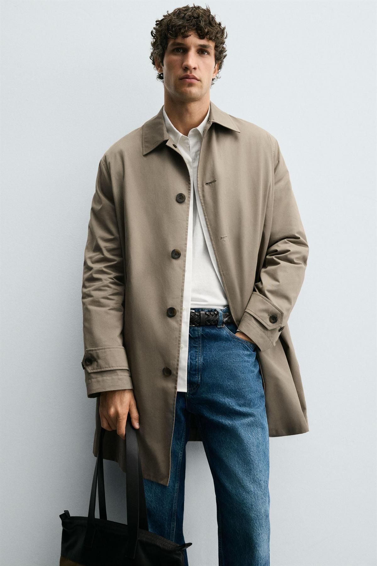 자라 탈착식 안감 오버핏 트렌치코트 5854/420 BEIGE 이미지 7