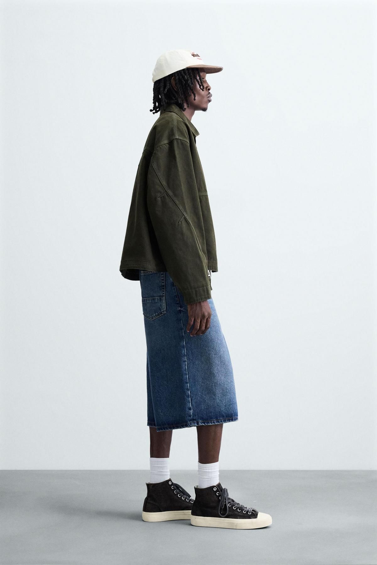 자라 테크니컬 카키 워싱 릴랙스핏 집업 재킷 6987/330 DARK KHAKI - 상세 이미지 5