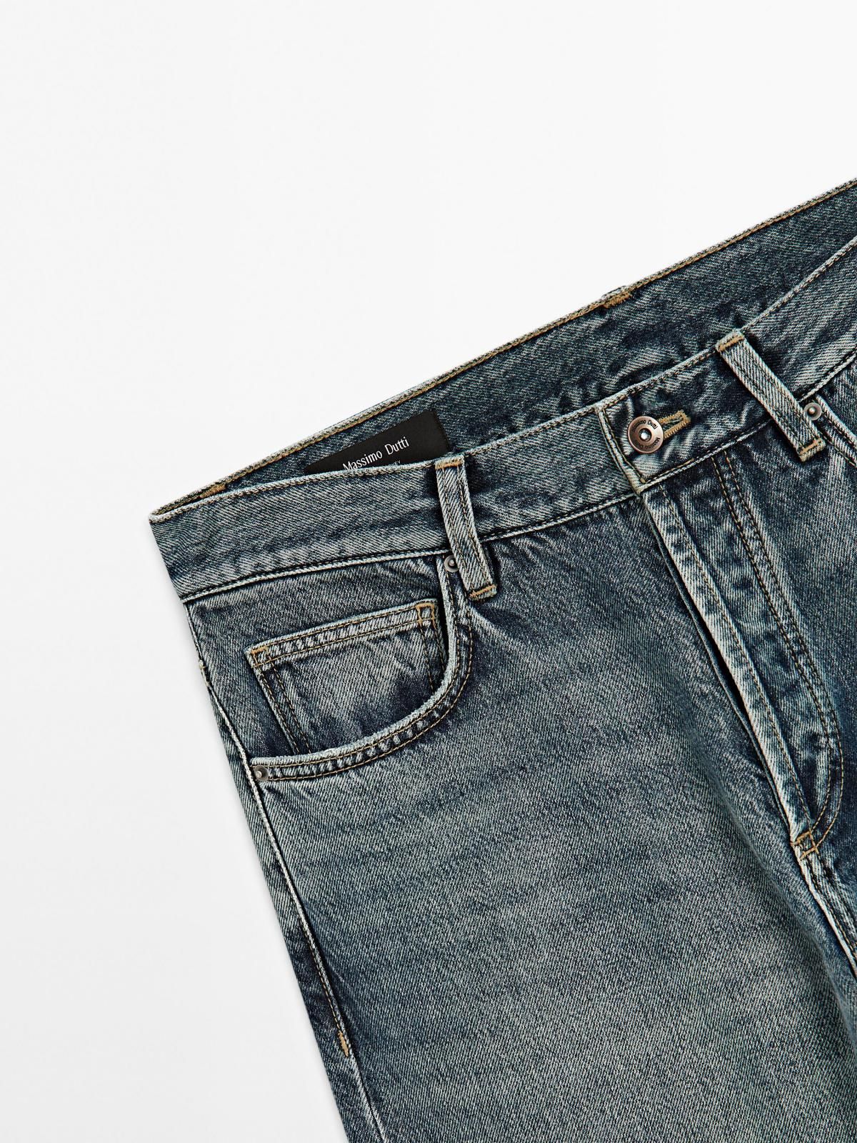 마시모두띠 테크니컬 스트레이트핏 데님 청바지 0305/142 MEDIUM BLUE - 상세 이미지 5