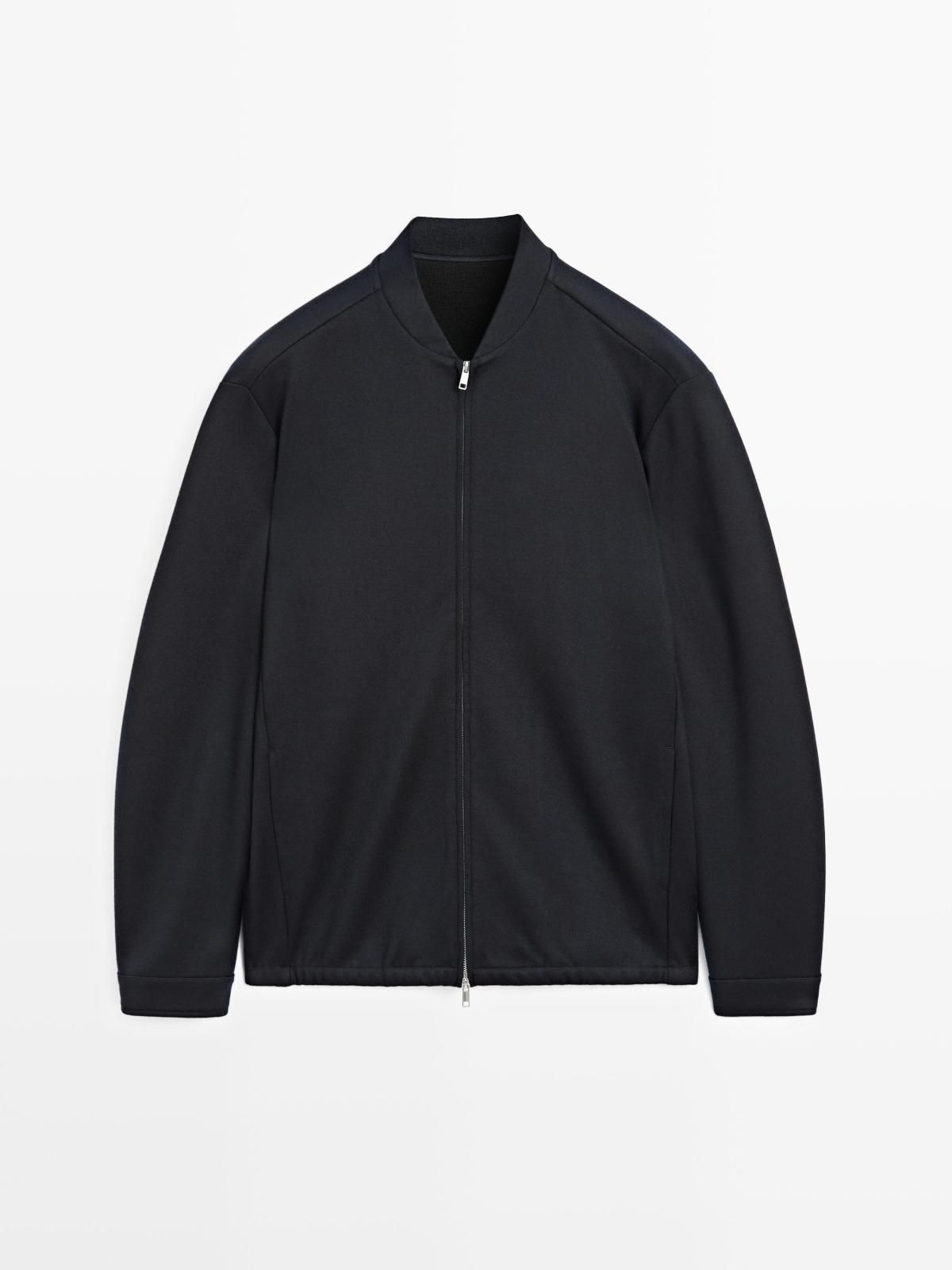 마시모두띠 테크니컬 블랙 집업 봄버 재킷 0586/155 NAVY BLUE - 상품 이미지