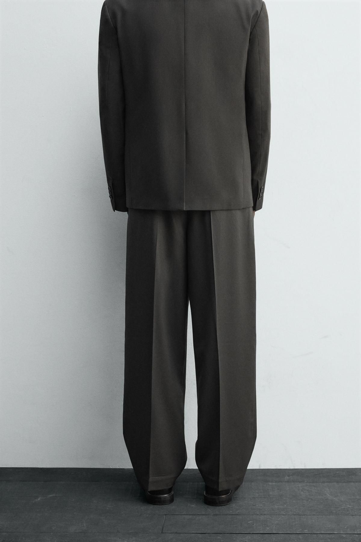자라 울 블렌드 레귤러핏 정장 팬츠 6790/819 DARK GREY - 상세 이미지 3