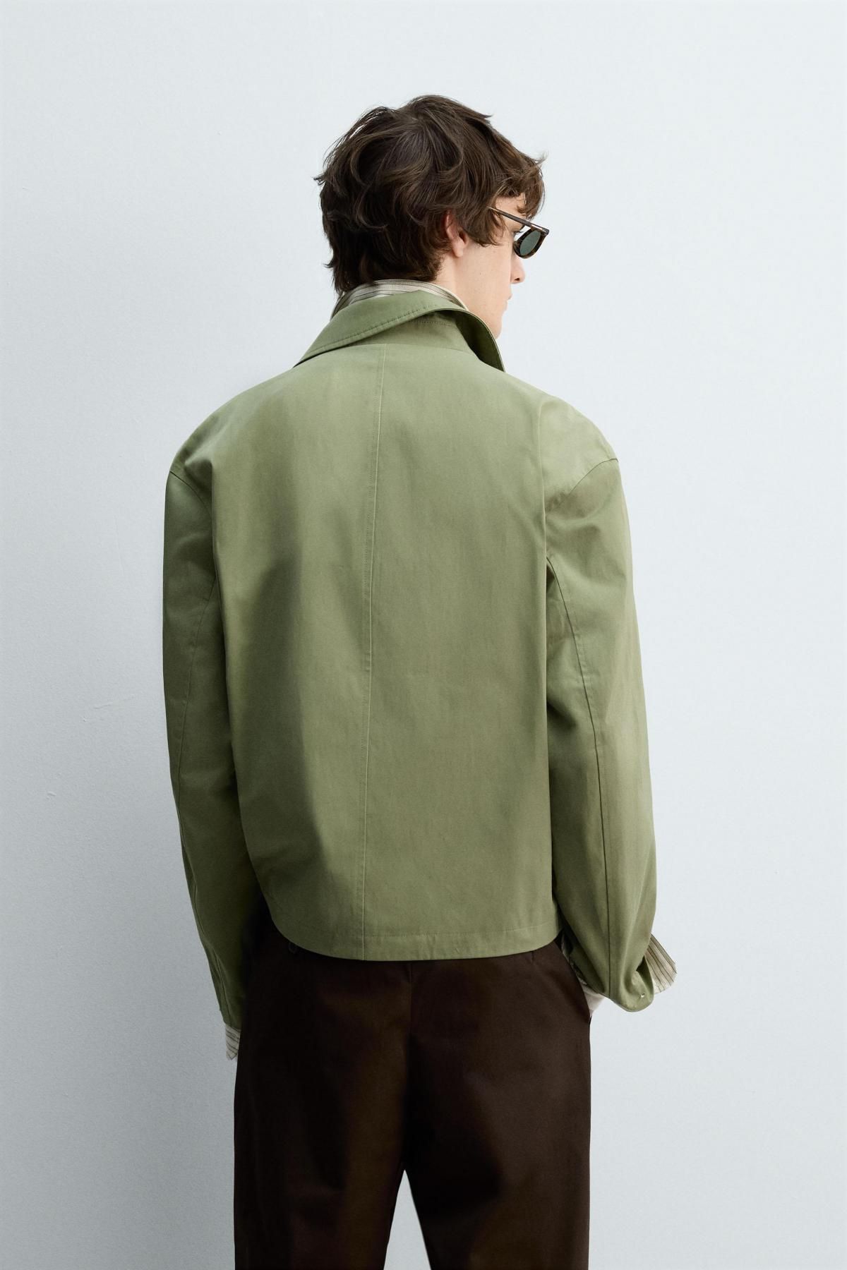 자라 테크니컬 라이트그린 재킷 1437/324 MOSS GREEN - 상세 이미지 4