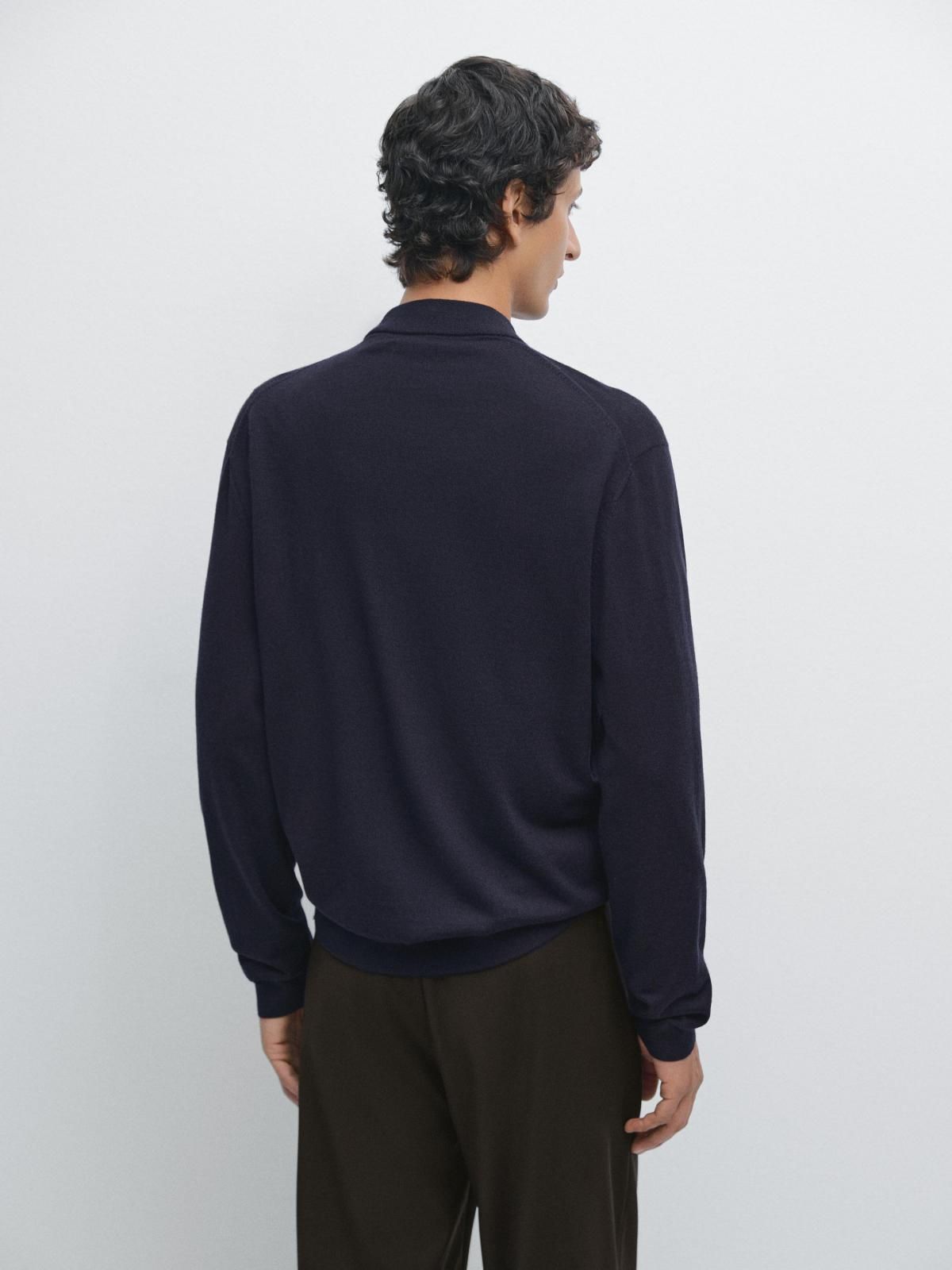 마시모두띠 프리미엄 메리노울 집업 니트 가디건 0935/210 NAVY BLUE - 상세 이미지 4