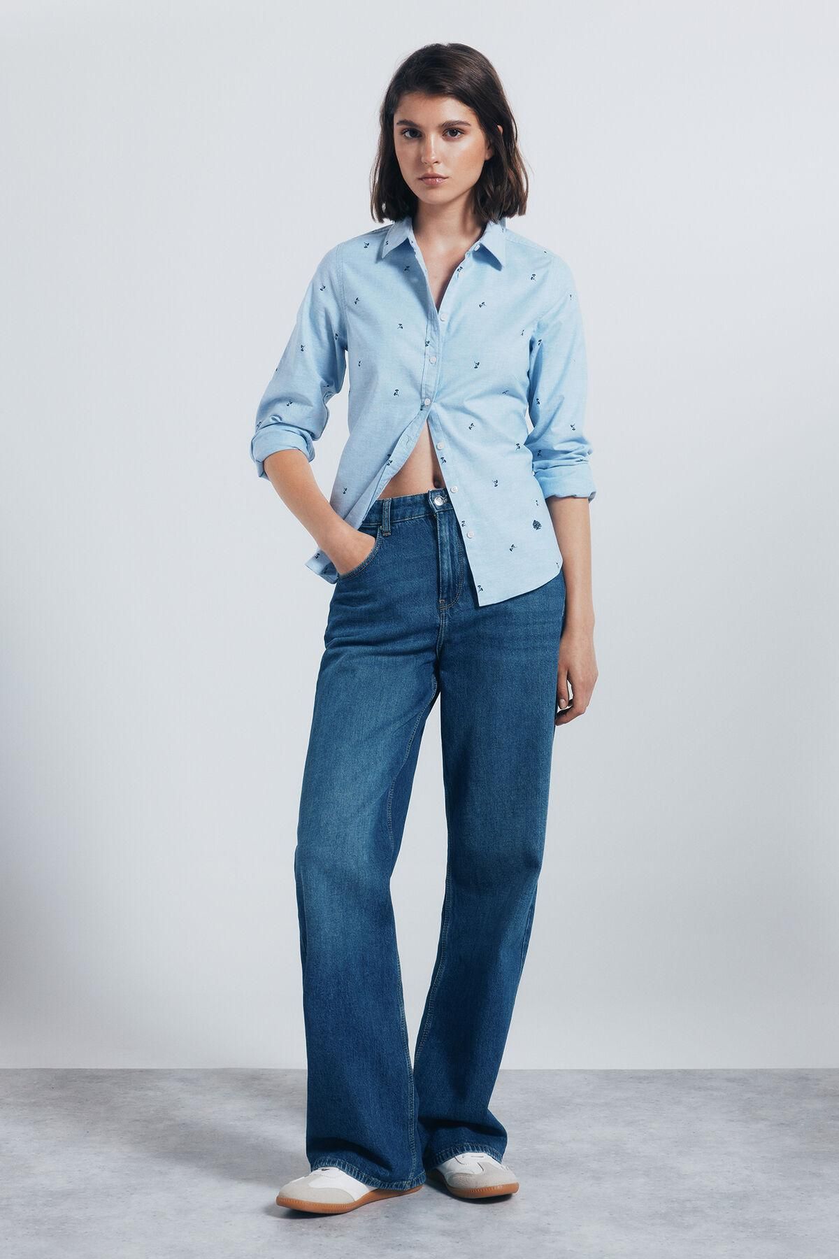 스프링필드 클래식 옥스포드 코튼 긴팔 셔츠 6792368 AZUL - 상세 이미지 5