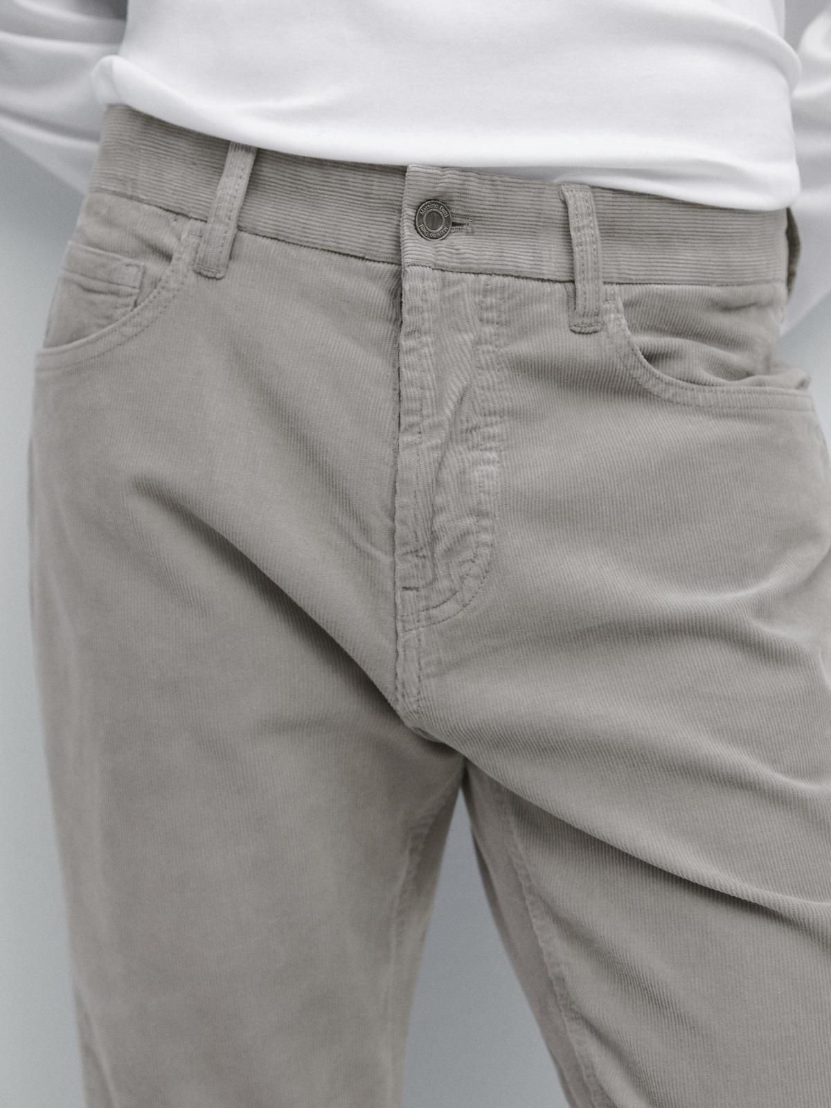 마시모두띠 슬림핏 코듀로이 데님 팬츠 0350/102 PEARL GREY - 상세 이미지 4