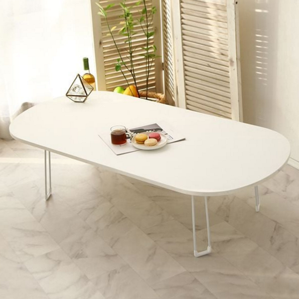 타원형 접이식 좌식 테이블 모던 접이식 거실 테이블 밥상 무광