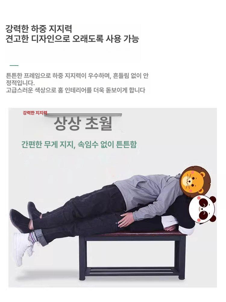벤치형 스툴 쿠션 쇼파 철제의자 등받이없는 - 상세 이미지 5