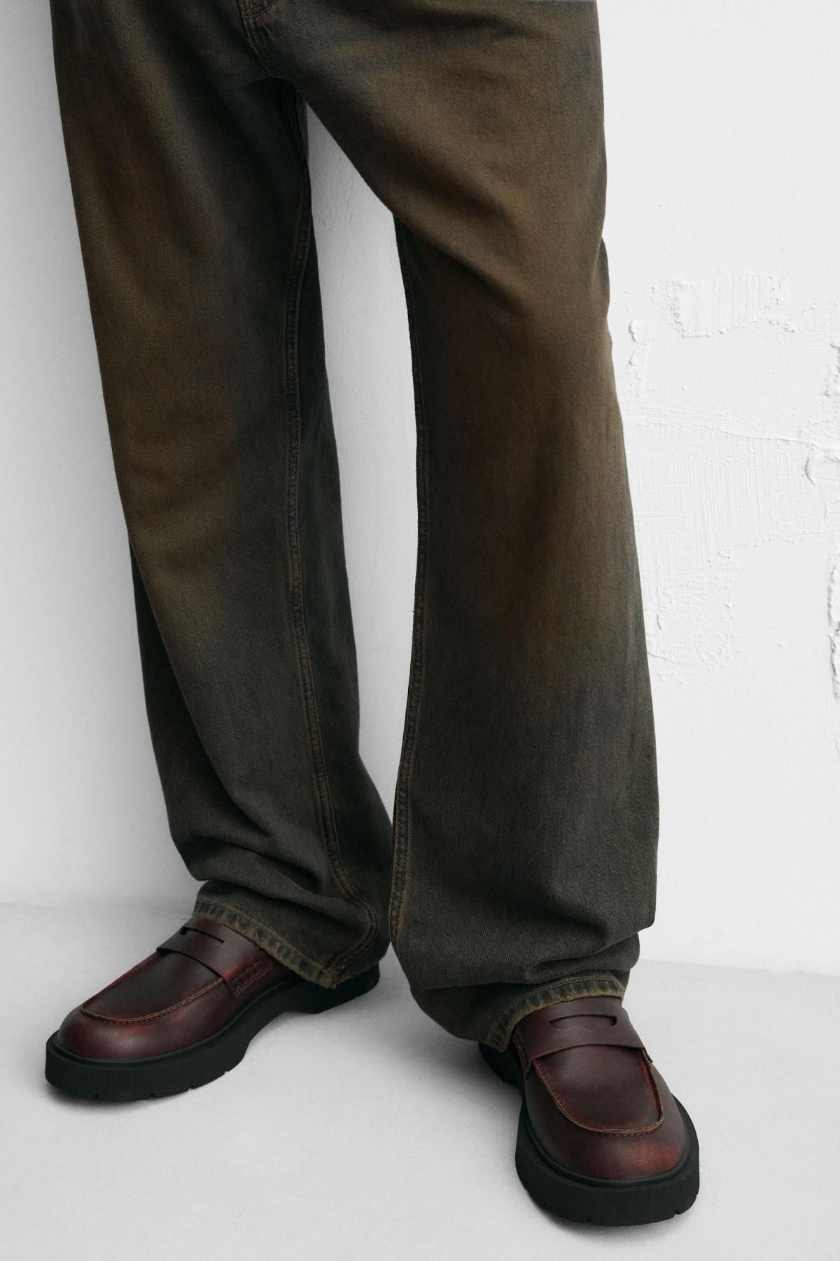 자라 청키 클래식 페니 로퍼 2625/620 BURGUNDY RED - 상세 이미지 4