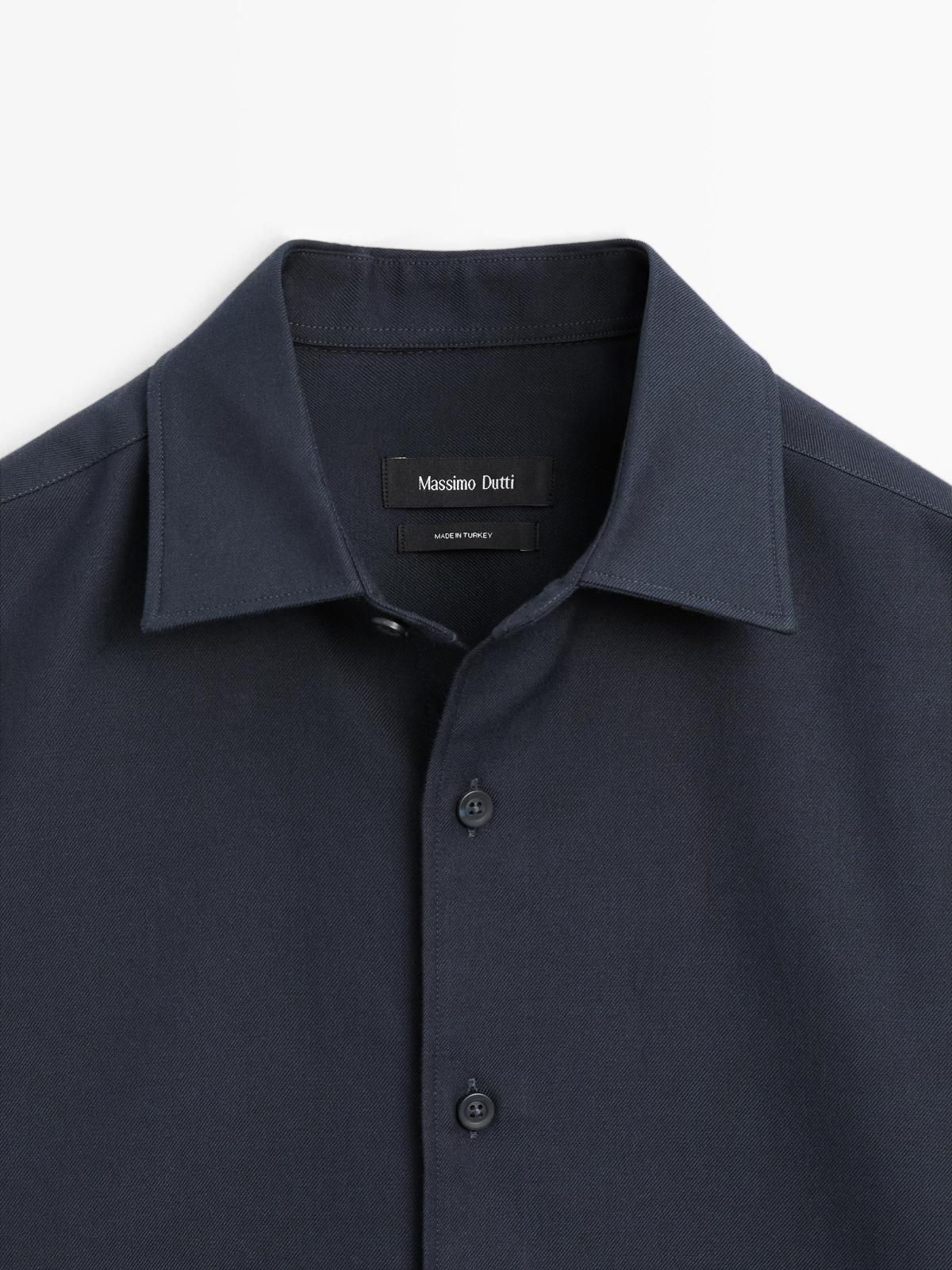 마시모두띠 클래식 레귤러핏 테크니컬 트윌 긴팔 셔츠 1723/286 NAVY BLUE - 상세 이미지 3