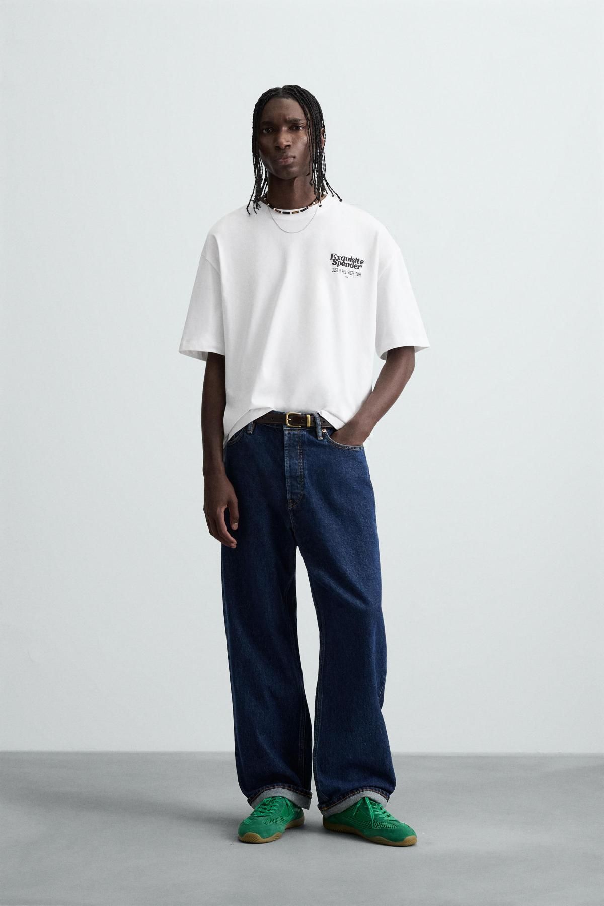 자라 그래픽 오버핏 반팔 티셔츠 0495/319 WHITE - 상세 이미지 2