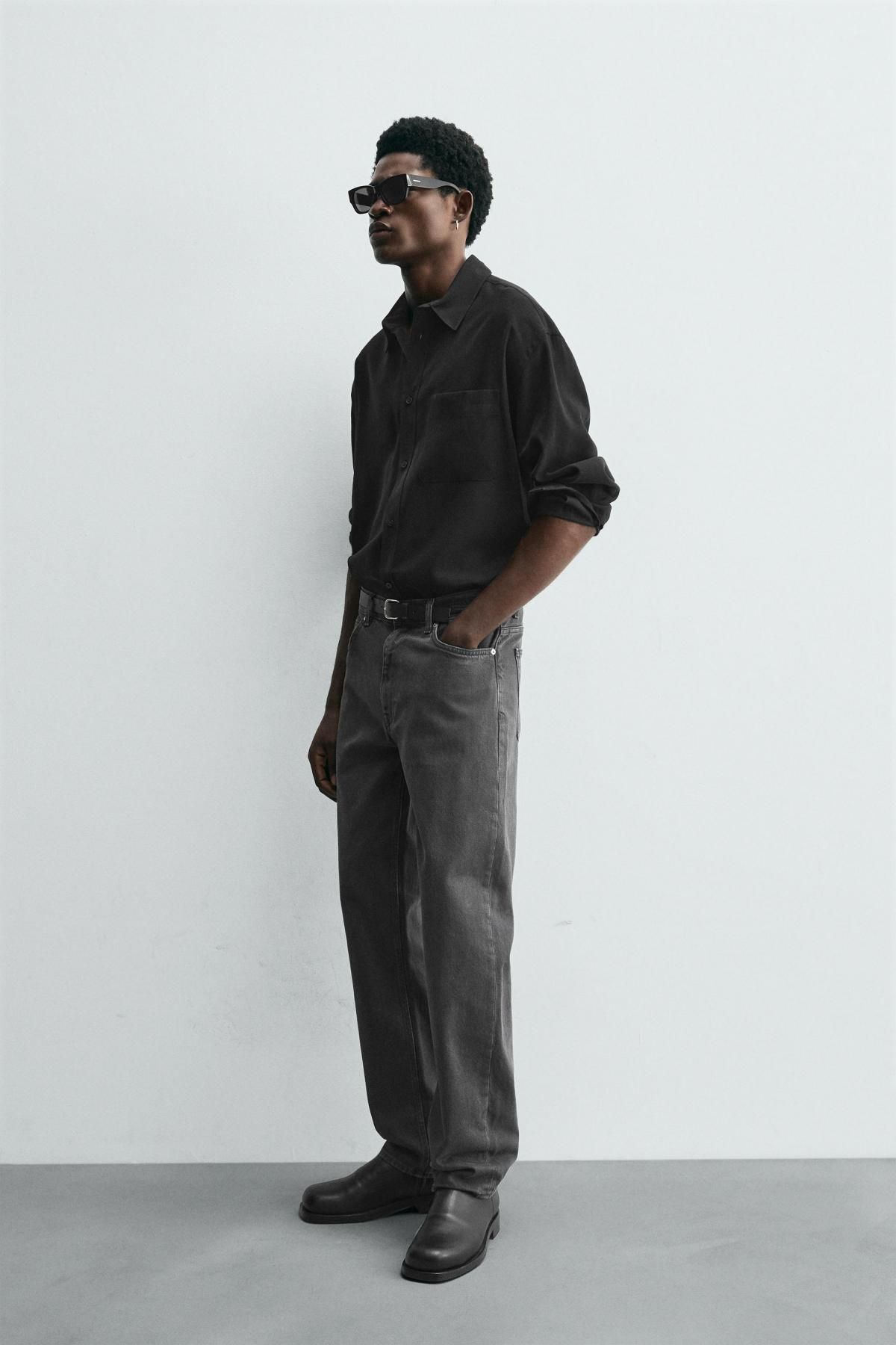 자라 테크니컬 스트레이트핏 데님 릴랙스드 진 3991/331 MID-GREY - 상세 이미지 5