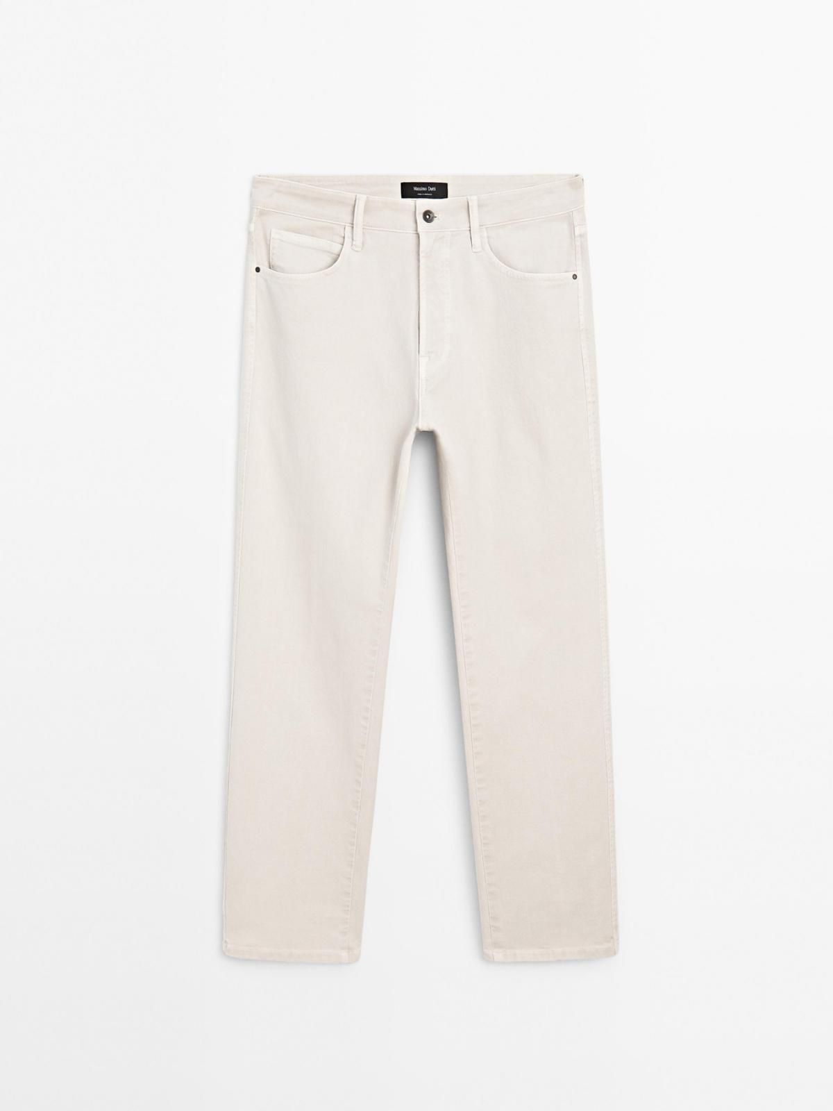 마시모두띠 미니멀 테이퍼드핏 아이보리 데님 팬츠 0352/121 ANTHRACITE GREY - 상세 이미지 5