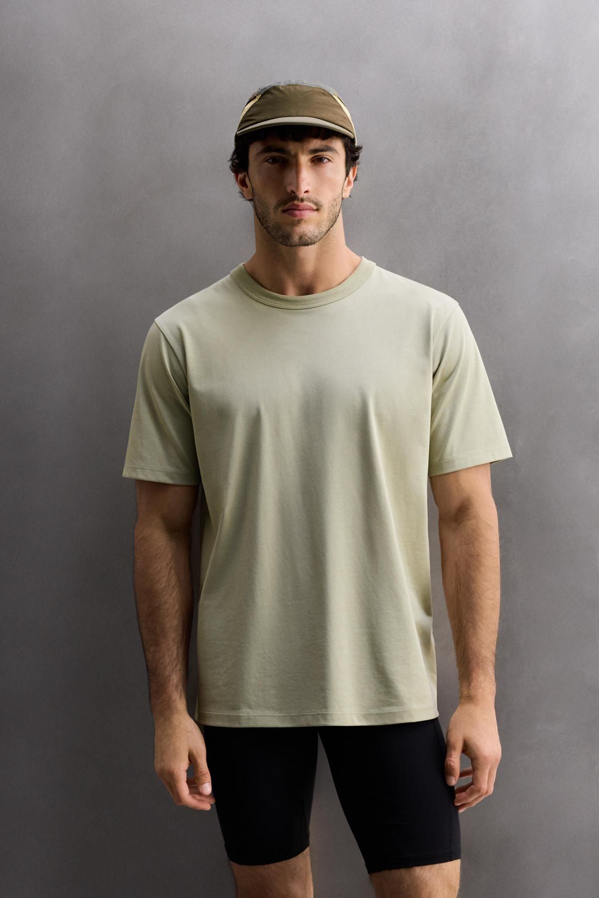 자라 테크니컬 릴랙스핏 반팔 트레이닝 티셔츠 4274/400 GREY GREEN - 상세 이미지 3