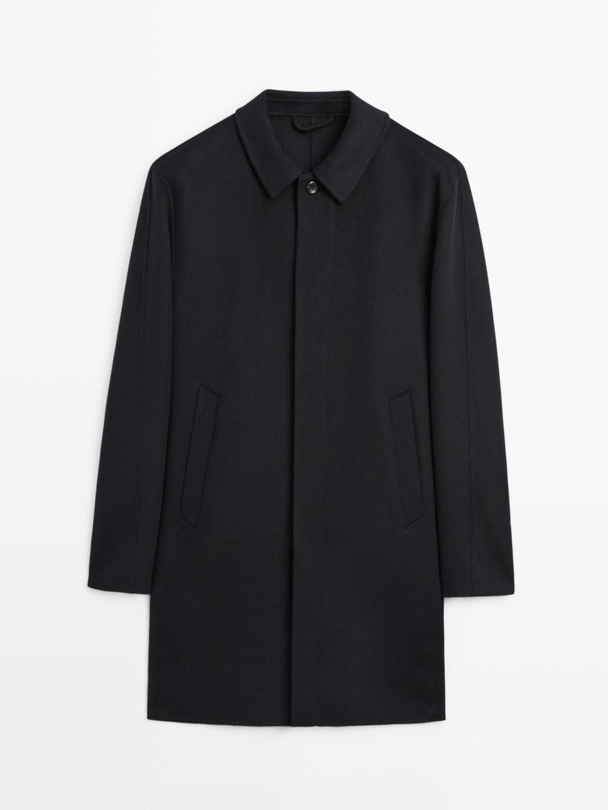 마시모두띠 미니멀 더블 울 싱글 코트 2891/381 NAVY BLUE - 상품 이미지