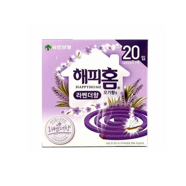 단가인하 해피홈 라벤더향 모기향 20개입 모기 살충제 해피홈 라벤더향20매 - 상품 이미지