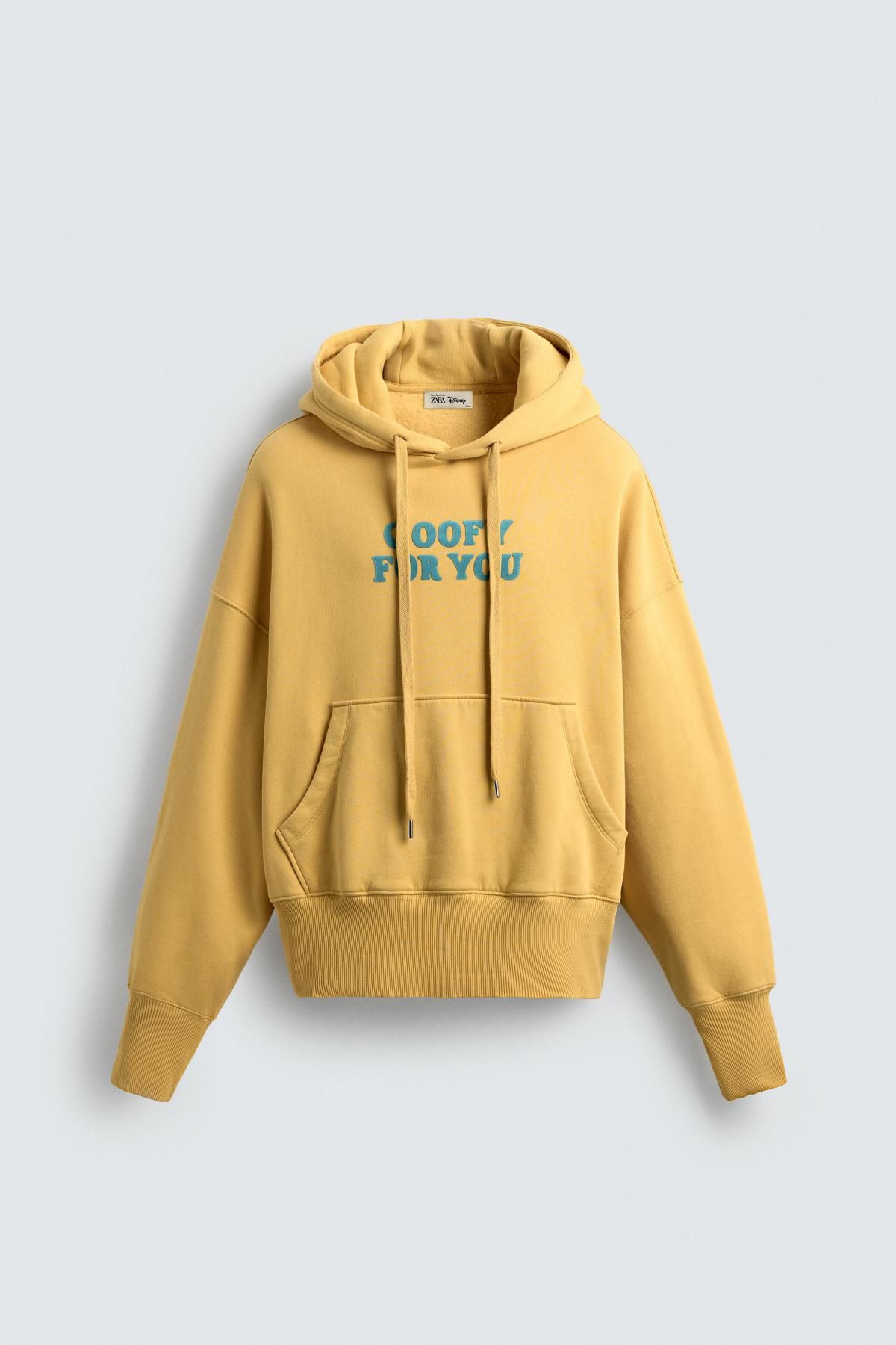 자라 벨벳 프린트 후드 스웨트셔츠 X 해리 램버트 디즈니 4087/342 YELLOW - 메인 이미지