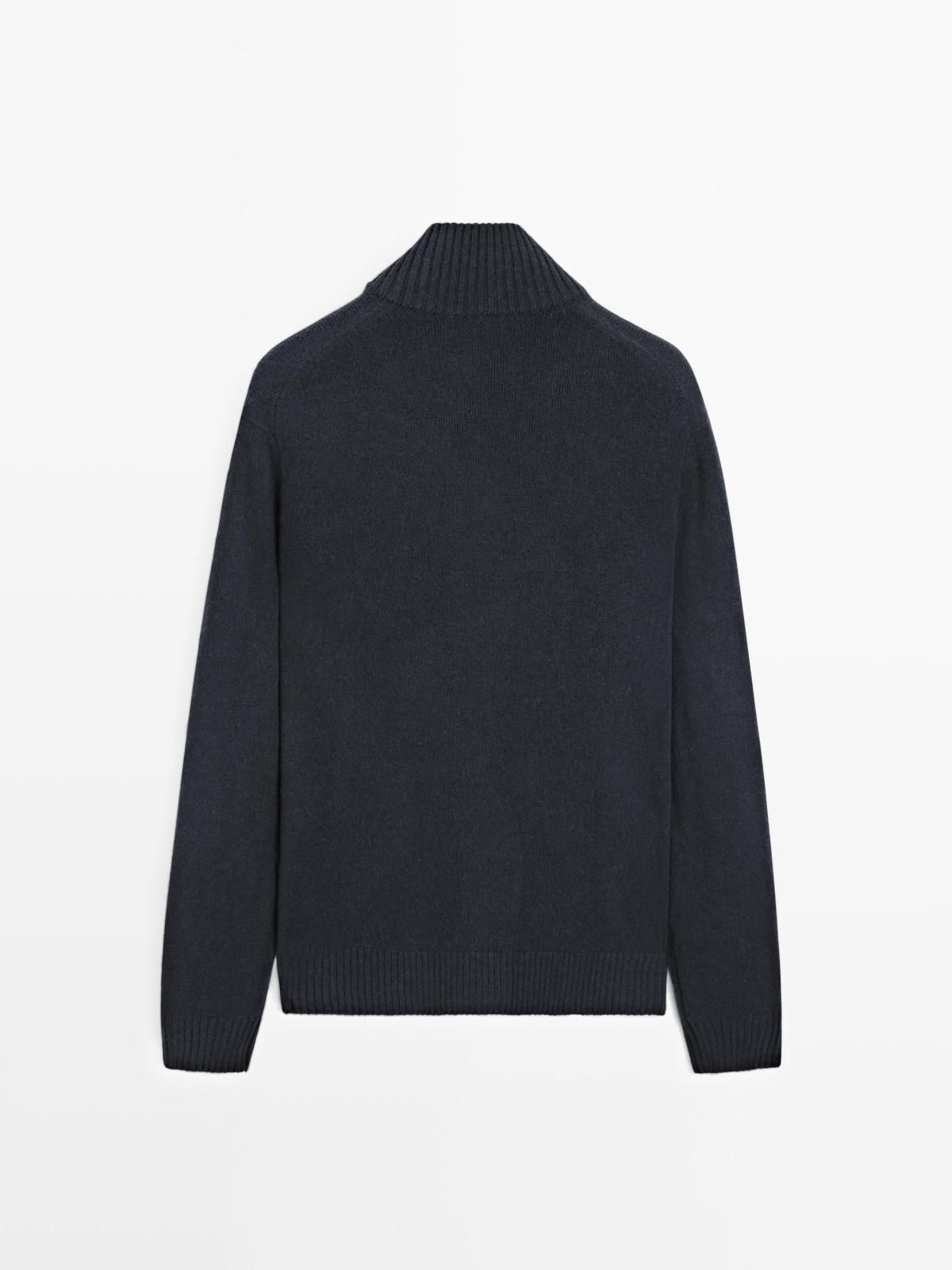 마시모두띠 테크니컬 울블렌드 집업 니트 카디건 1066/240 NAVY BLUE 이미지 7