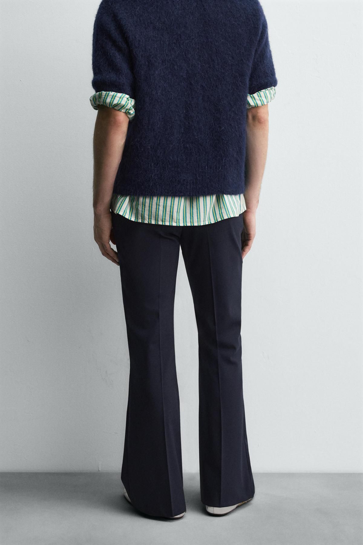 자라 울블렌드 플레어핏 팬츠 X 해리 램버트 디즈니 5984/525 NAVY BLUE - 상세 이미지 3