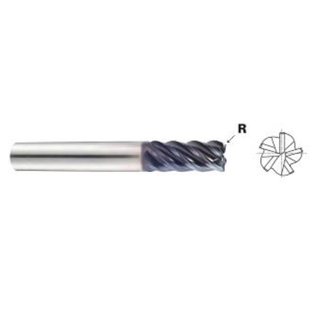 TITANOX-POWER 롱 래디우스엔드밀5F D10(R0.5)X10X22X72 (GMG30100) TLCRE5-100R05 - 상품 이미지