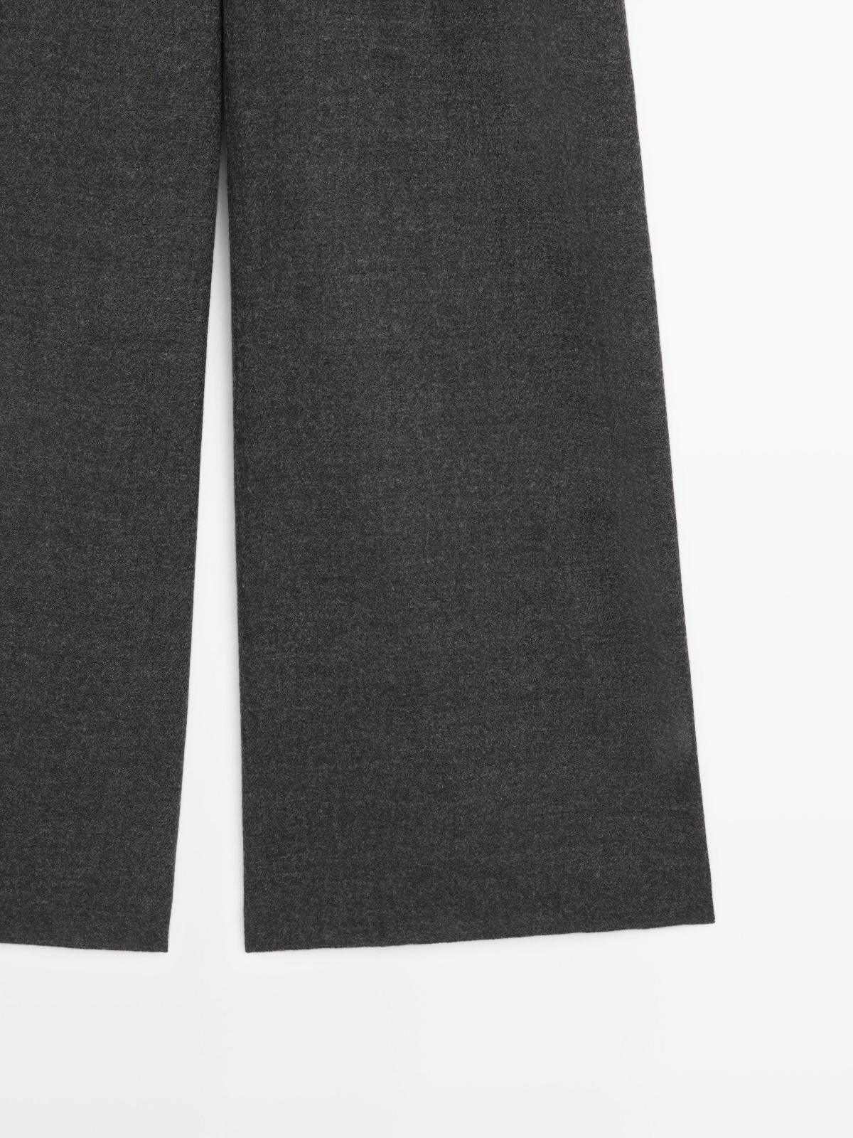 마시모두띠 테크니컬 울 와이드 텍스처 팬츠 5056/903 DARK GREY - 상세 이미지 5
