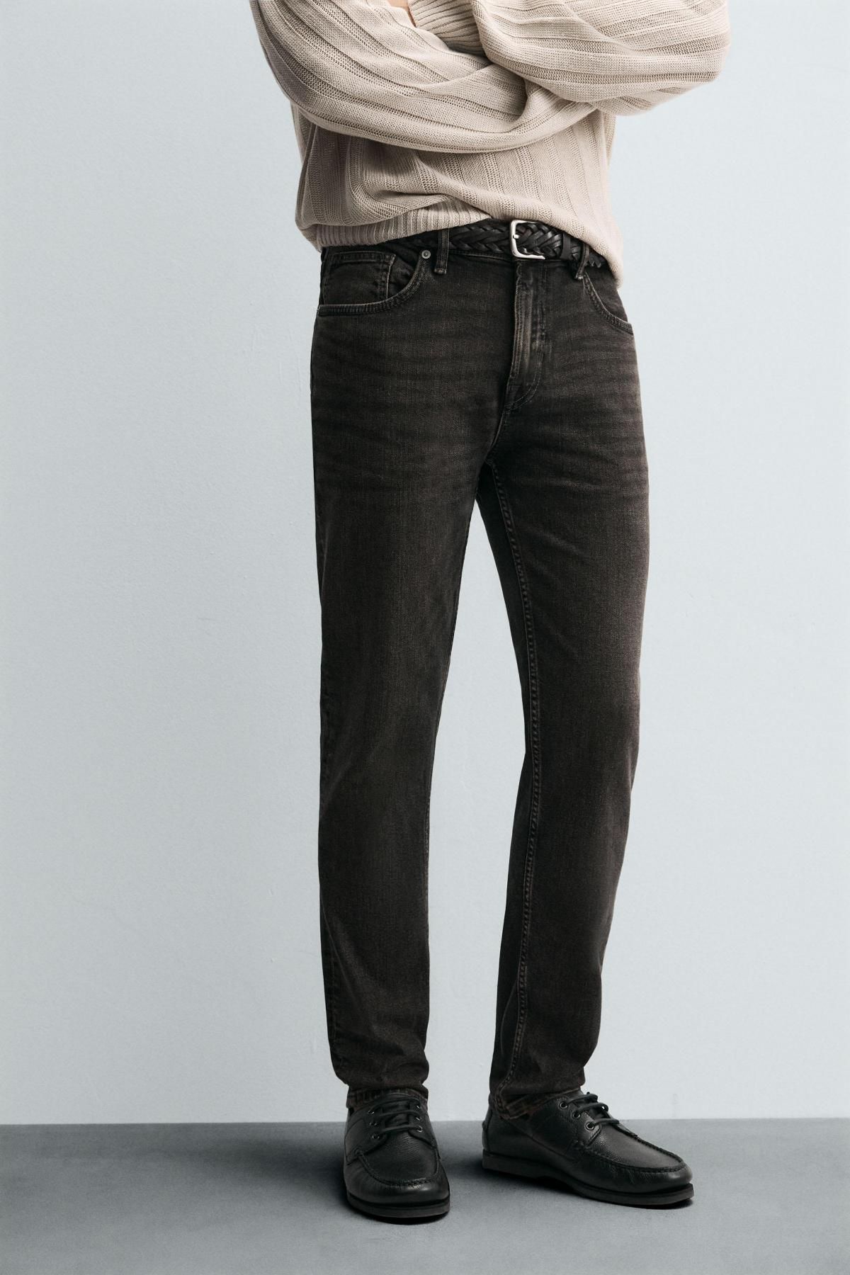 자라 테크니컬 슬림핏 데님 슬림핏 청바지 0774/350 GREY / BEIGE - 메인 이미지