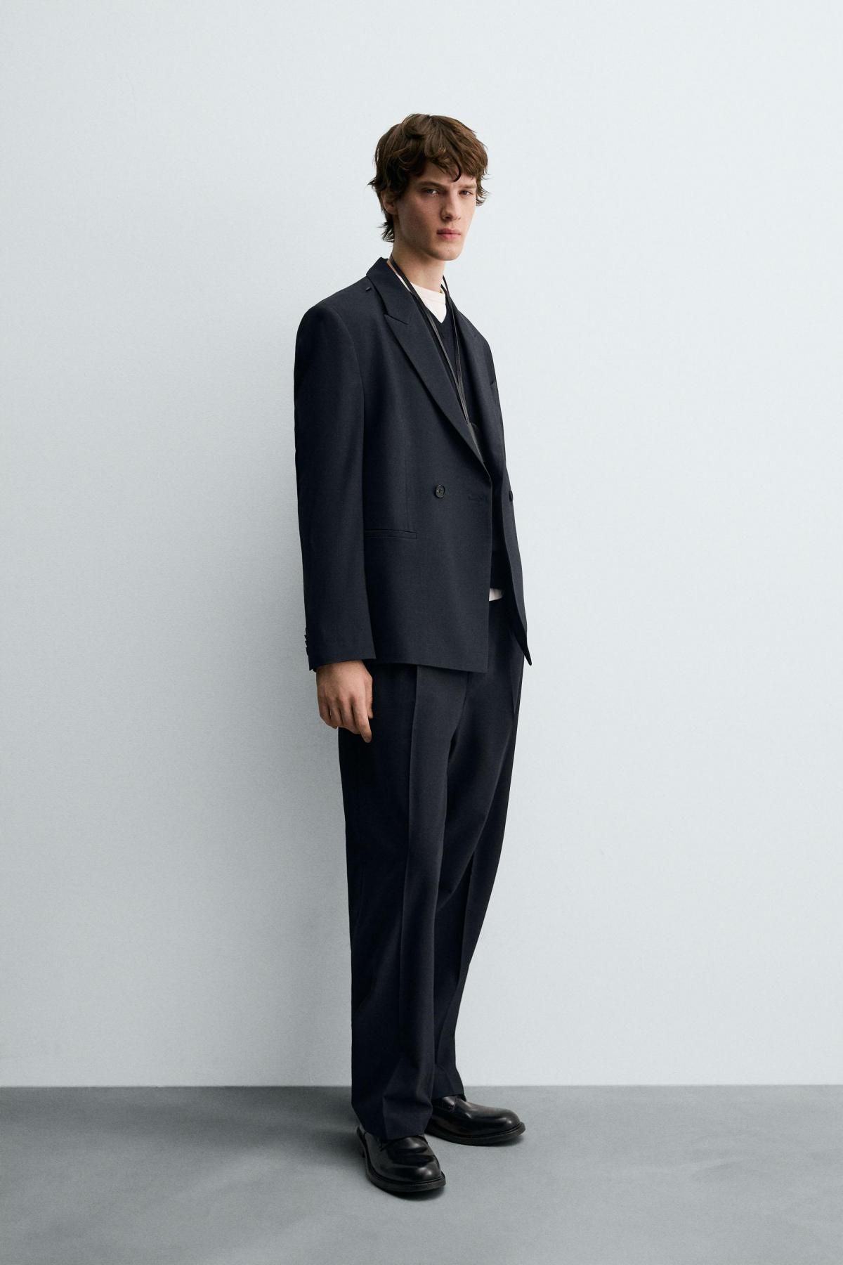자라 클래식 스트라이프 더블브레스트 테일러드 블레이저 5894/908 DARK NAVY - 상세 이미지 5