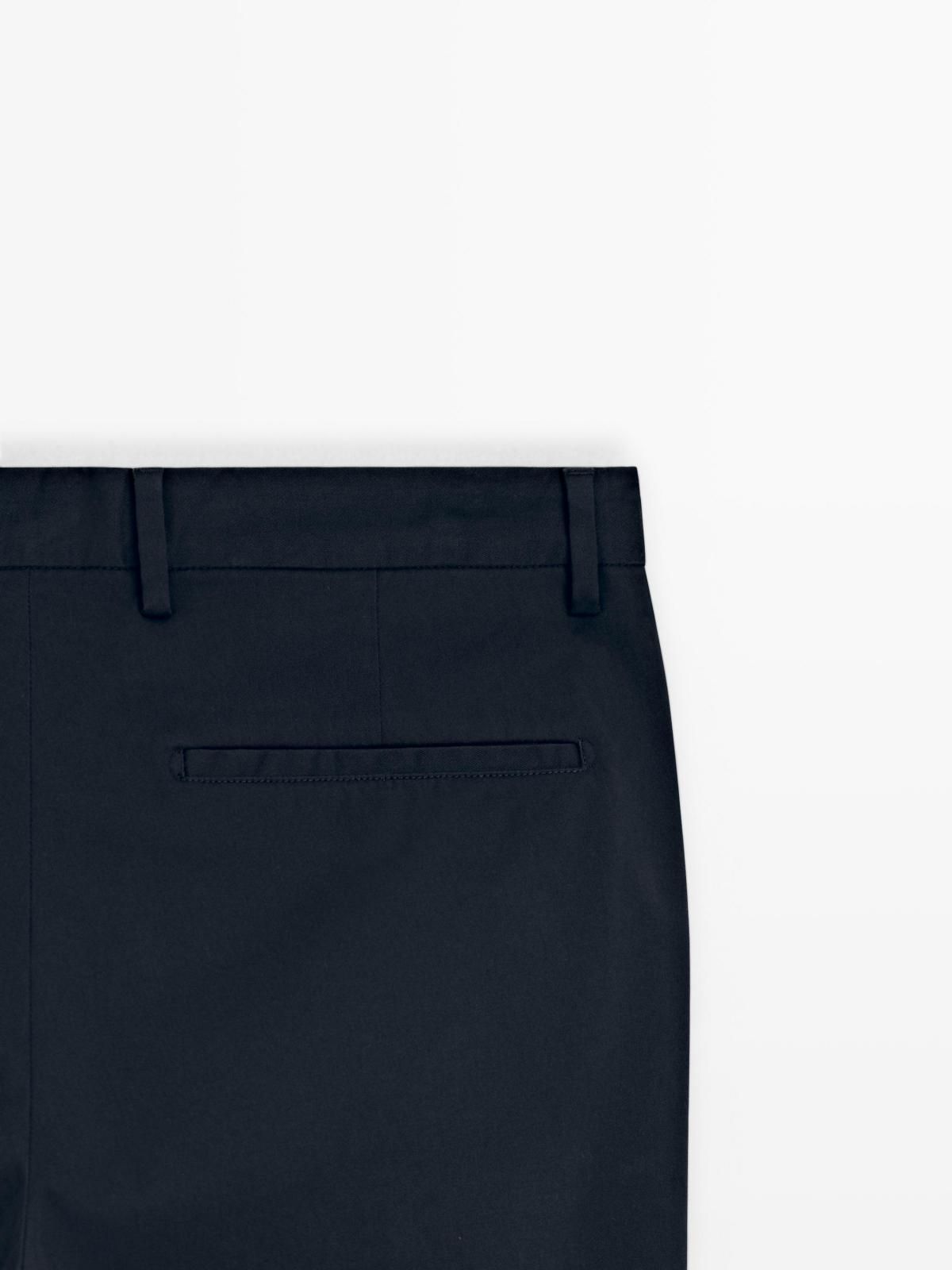 마시모두띠 테일러드 슬림핏 코튼 팬츠 0002/001 NAVY BLUE - 상세 이미지 5
