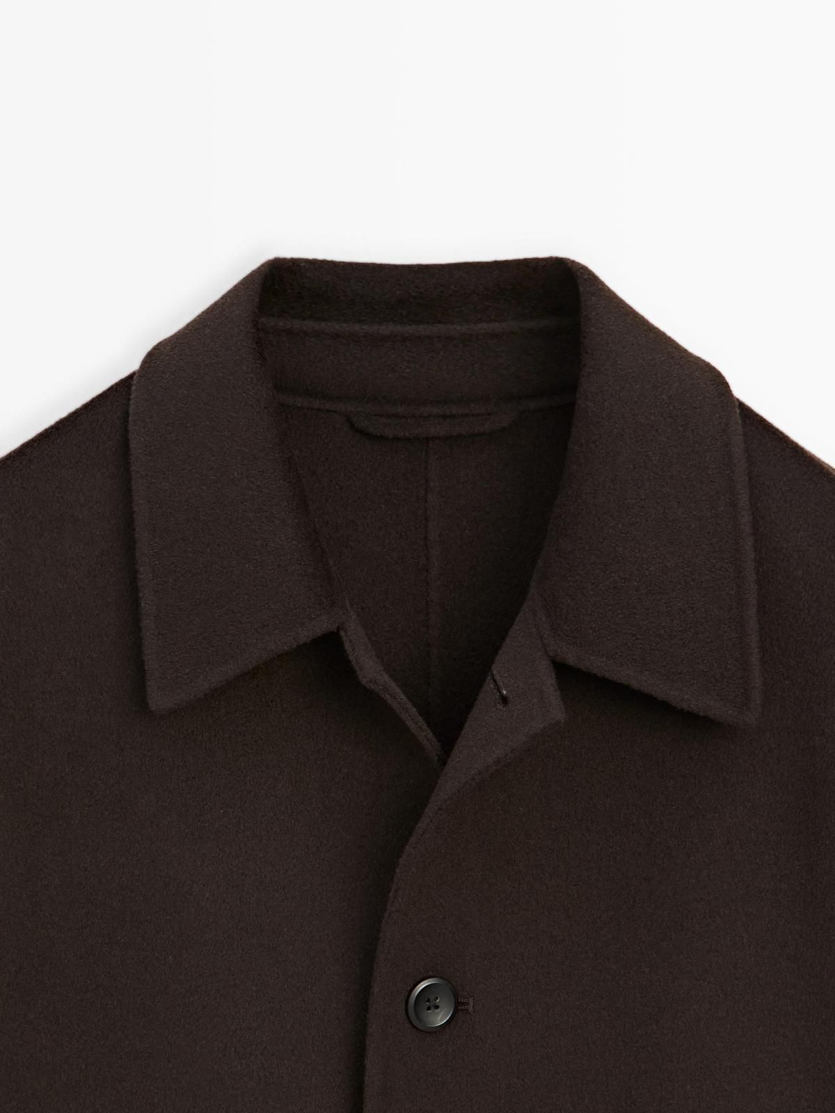 마시모두띠 클래식 울 블렌드 싱글 롱 코트 3545/532 BROWN - 상세 이미지 5