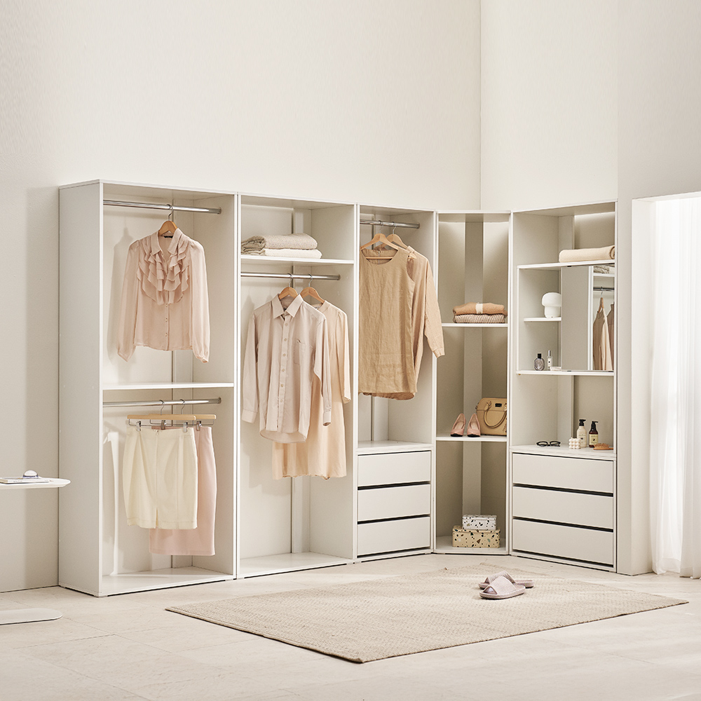 장인가구 올리세 E0 드레스룸 600 아일랜드 4단 악세사리장 옷방 수납장 안방 서랍장