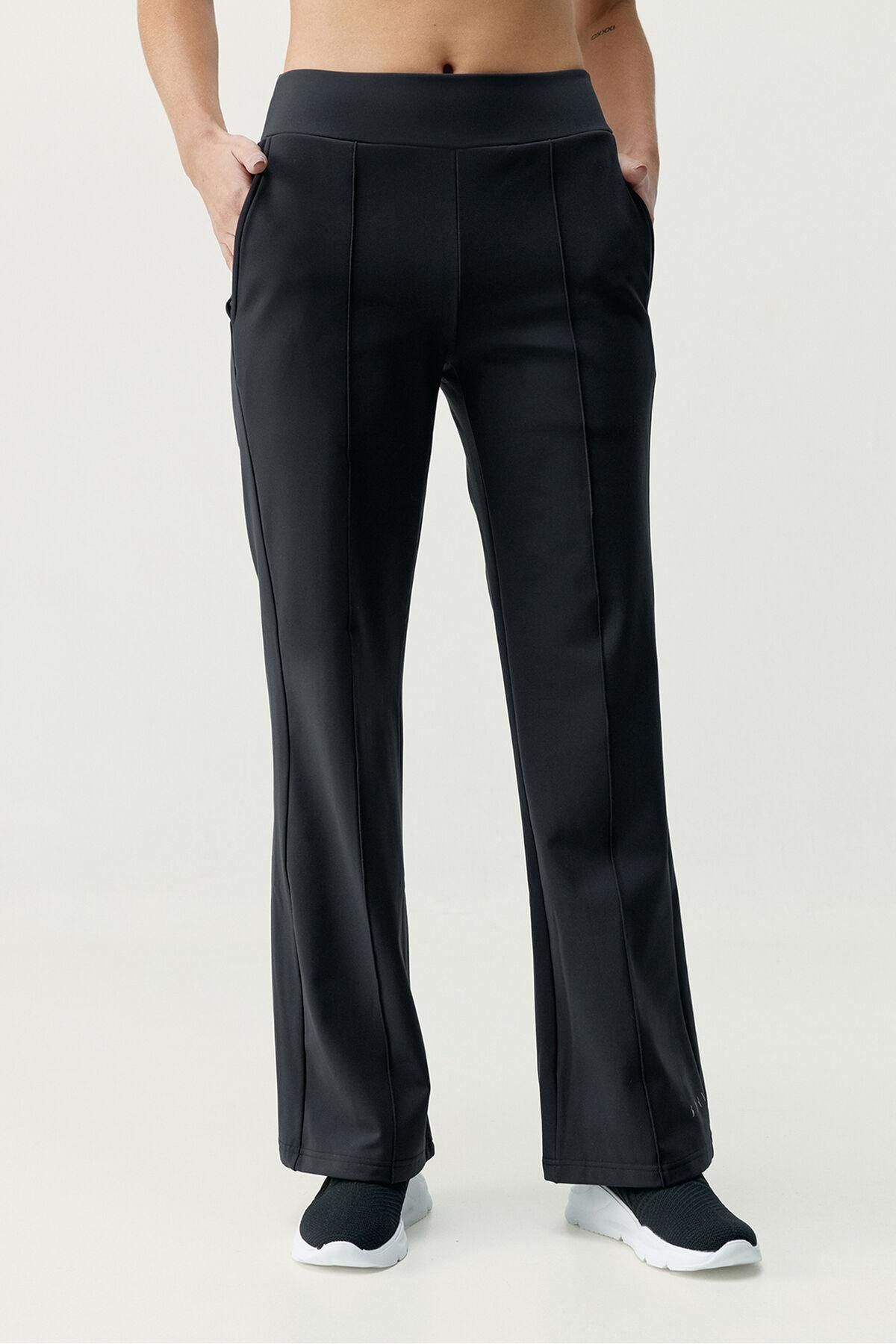 본리빙요가 테크니컬 블랙 와이드 스트레이트 팬츠 8182792 NEGRO - 상품 이미지