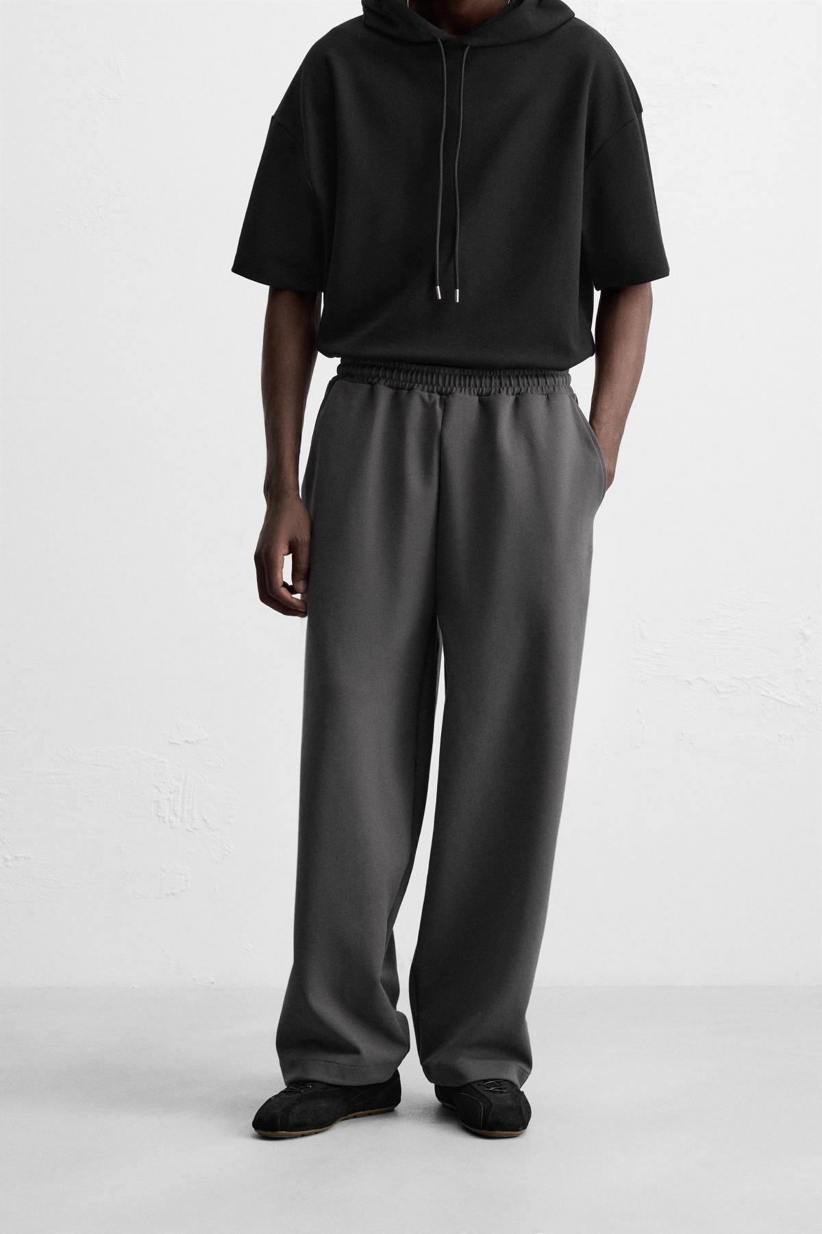 자라 테크니컬 와이드핏 조거 팬츠 0761/302 GREY - 상품 이미지