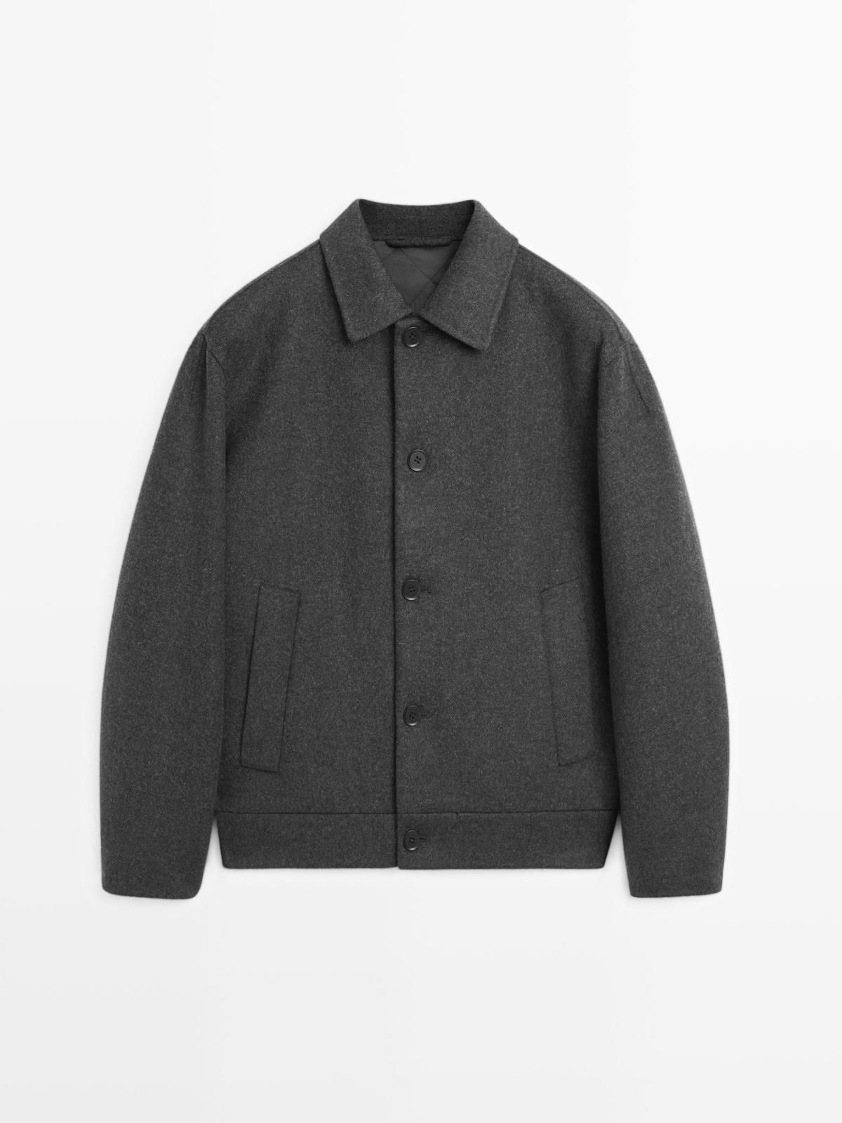 마시모두띠 미니멀 울블렌드 숏 재킷 2837/382 DARK GREY - 메인 이미지