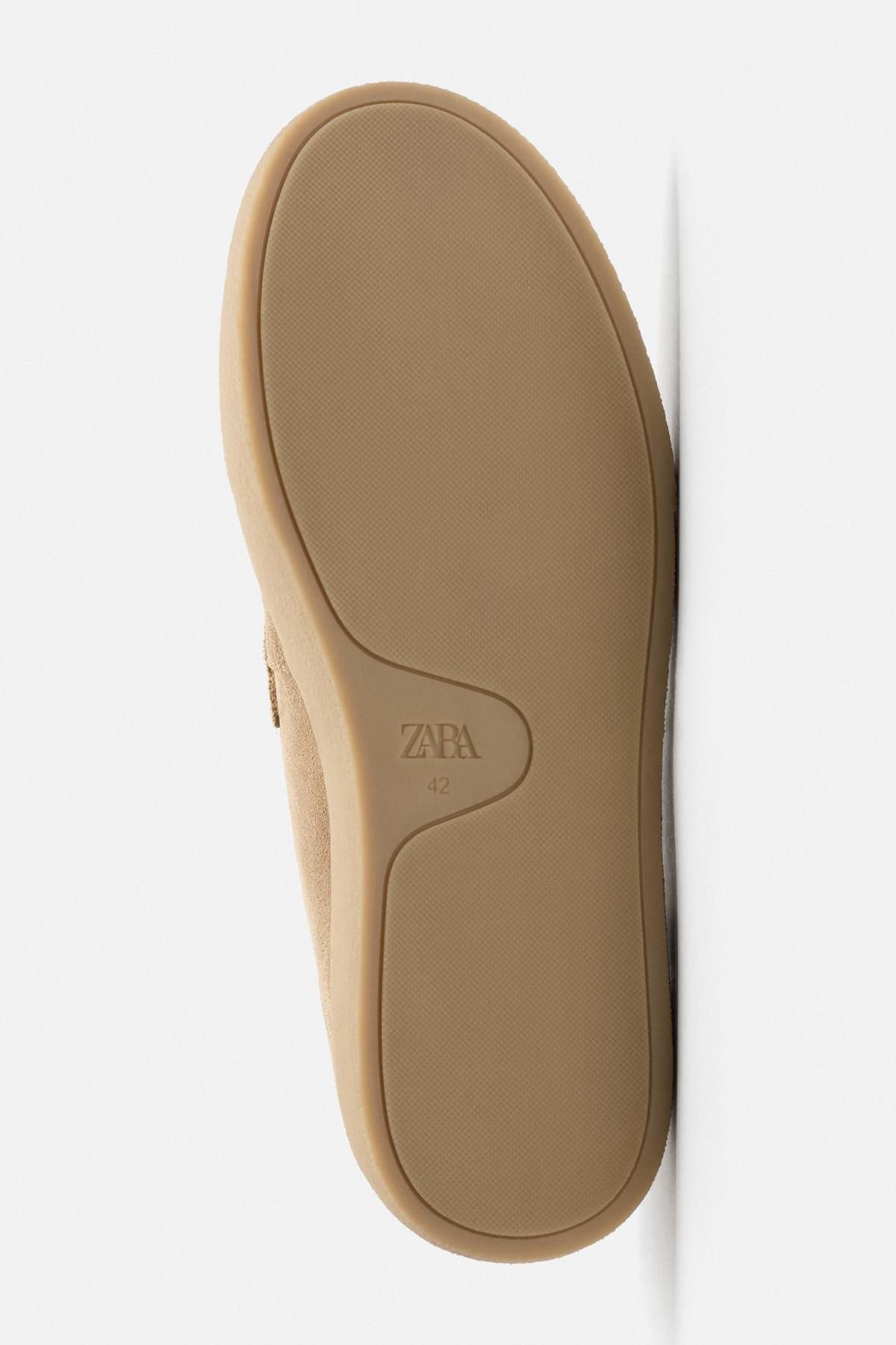 자라 스웨이드 캐주얼 페니 로퍼 2621/620 SAND BROWN - 상세 이미지 4