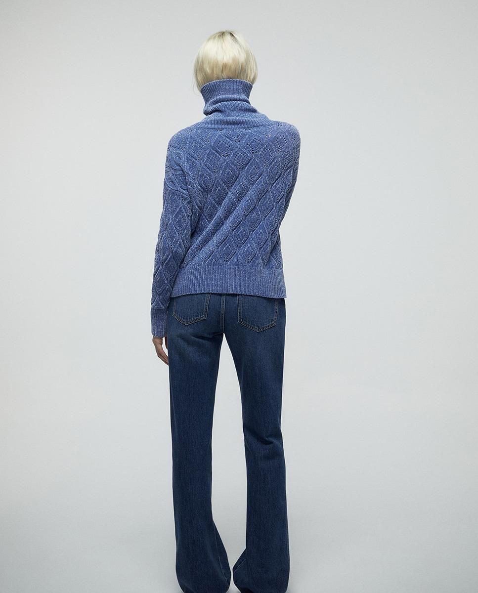 스페라 셔닐 라운드넥 니트 스웨터 58240061364 AZUL - 상세 이미지 4