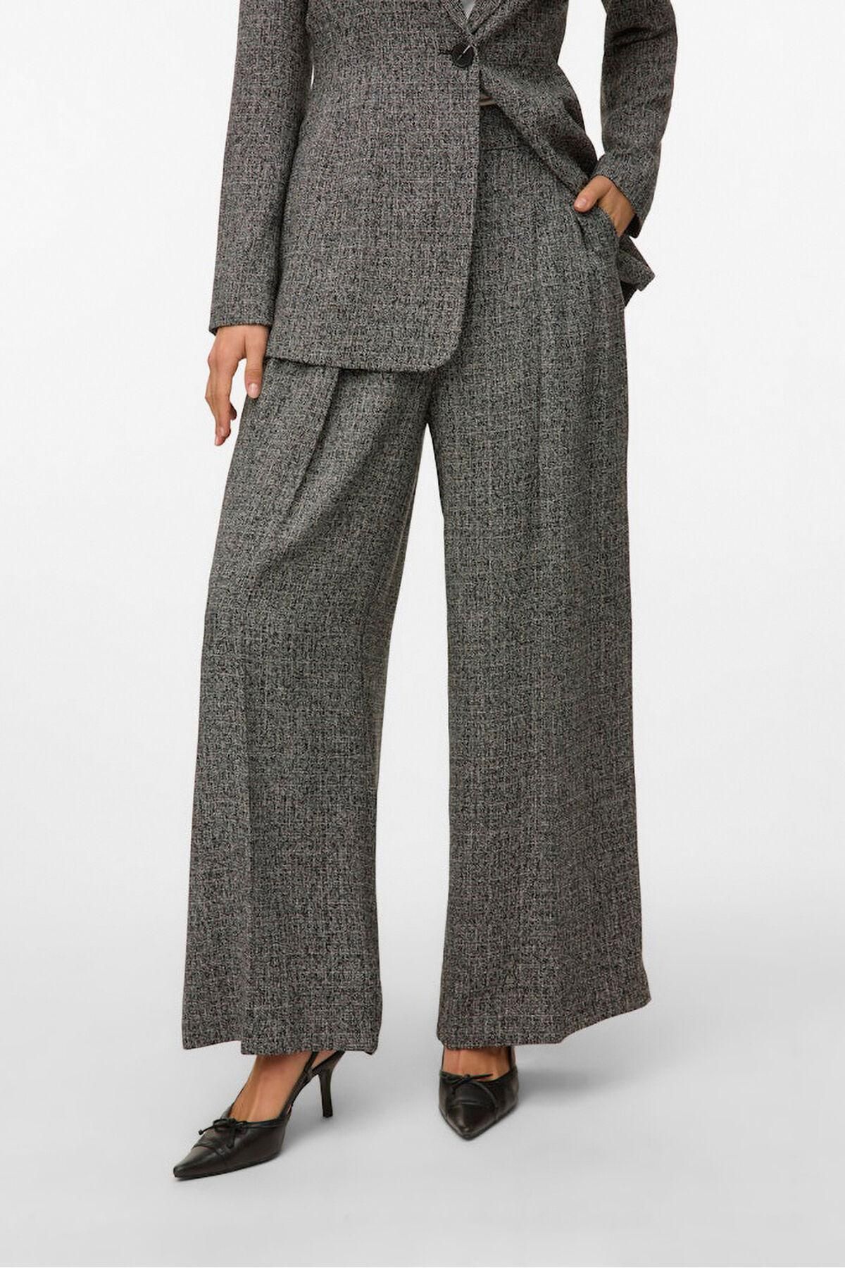 베로모다 테크니컬 와이드핏 핀턱 슬랙스 팬츠 3722164 NEGRO - 상품 이미지