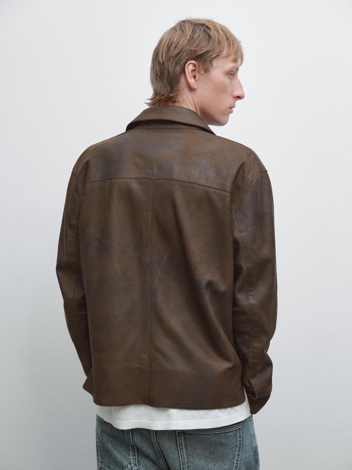마시모두띠 프리미엄 스웨이드 무스탕 레더 재킷 3303/453 BROWN - 상세 이미지 3