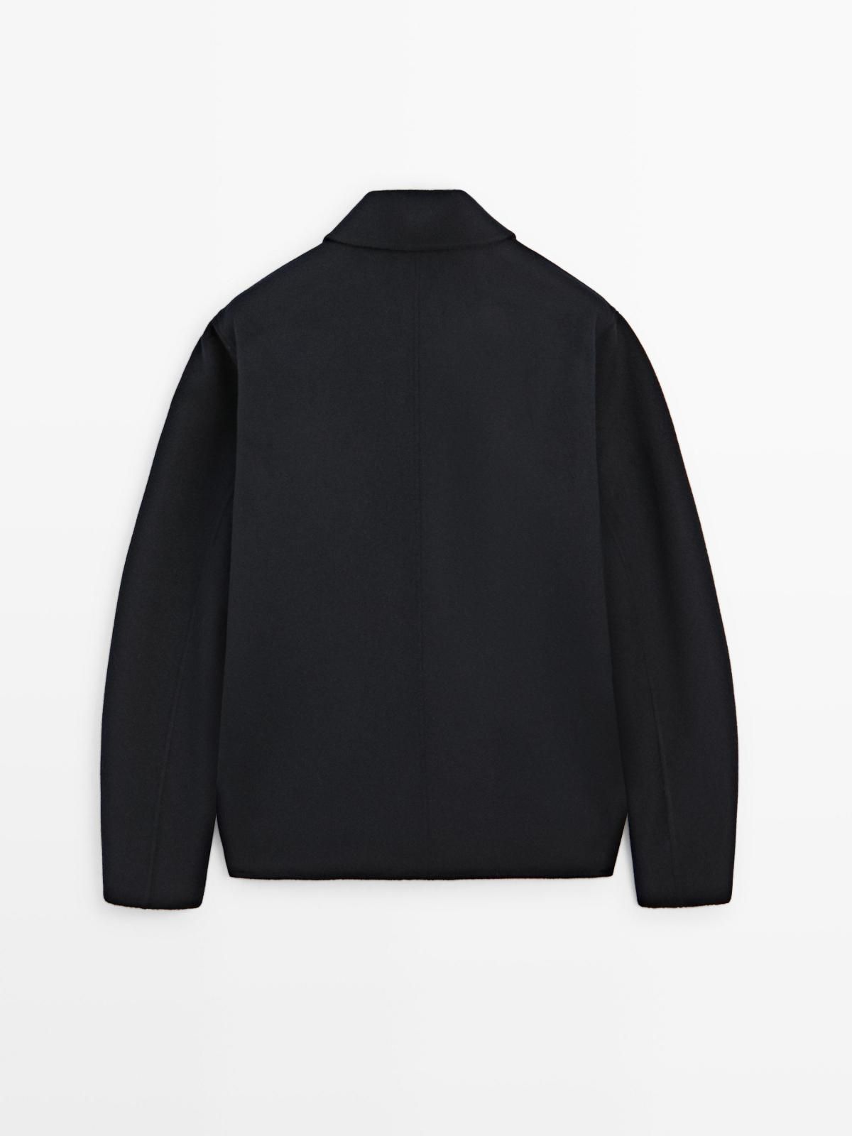 마시모두띠 테크니컬 울 더블 포켓 오버셔츠 2838/381 NAVY BLUE - 상세 이미지 2
