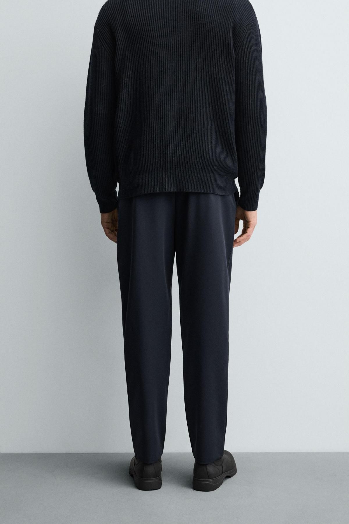 자라 테크니컬 레귤러핏 슬랙스 팬츠 4391/335 NAVY BLUE - 상세 이미지 3