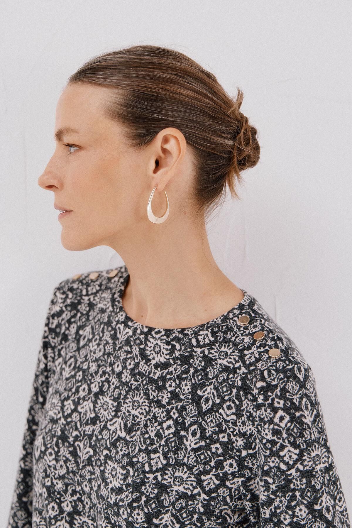 꼬르떼피엘 플라워 프린트 라운드넥 긴팔 티셔츠 6322482 ESTAMPADO BLANCO - 상세 이미지 3