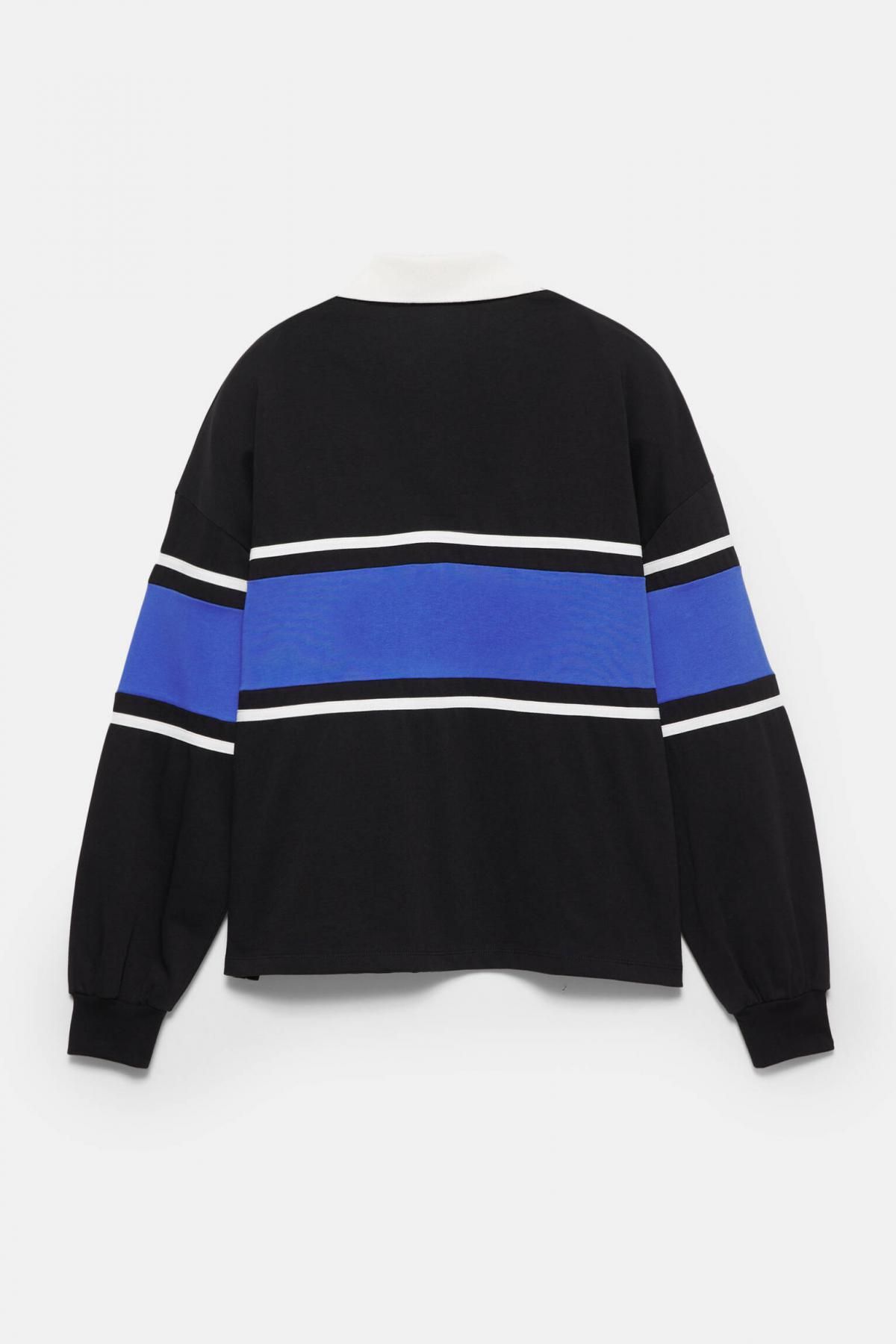 풀앤베어 배색 테크니컬 긴팔 폴로 셔츠 7154/309 NAVY - 상세 이미지 5