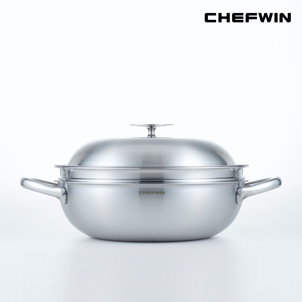 쉐프윈 316 통5중 볶음팬 스텐웍 인덕션 궁중팬 조리팬 28cm - 상세 이미지 4